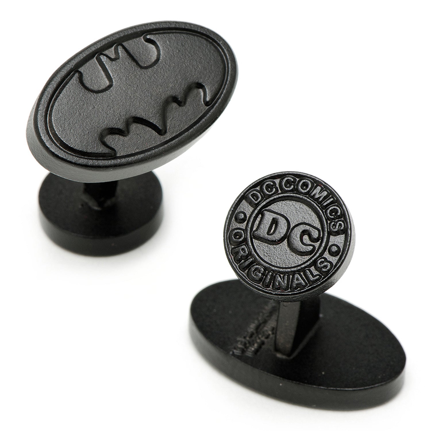 DC Batman Satin Black Cufflinks and Tie Bar Gift Set