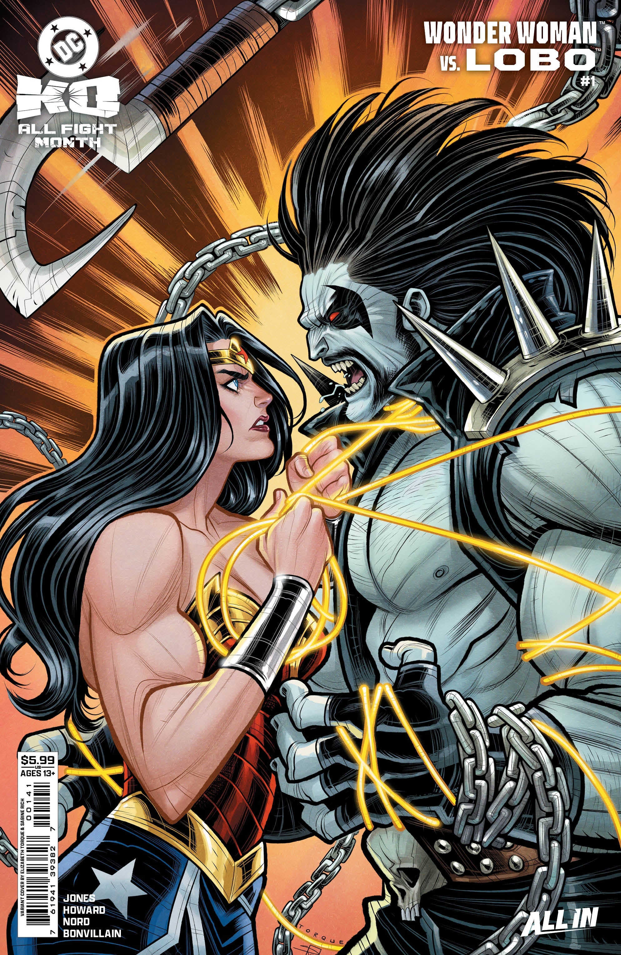 Dc K.O. Wonder Woman Vs Lobo #1 (One Shot) D Elizabeth Torque Variant (12/10/2025) Dc
