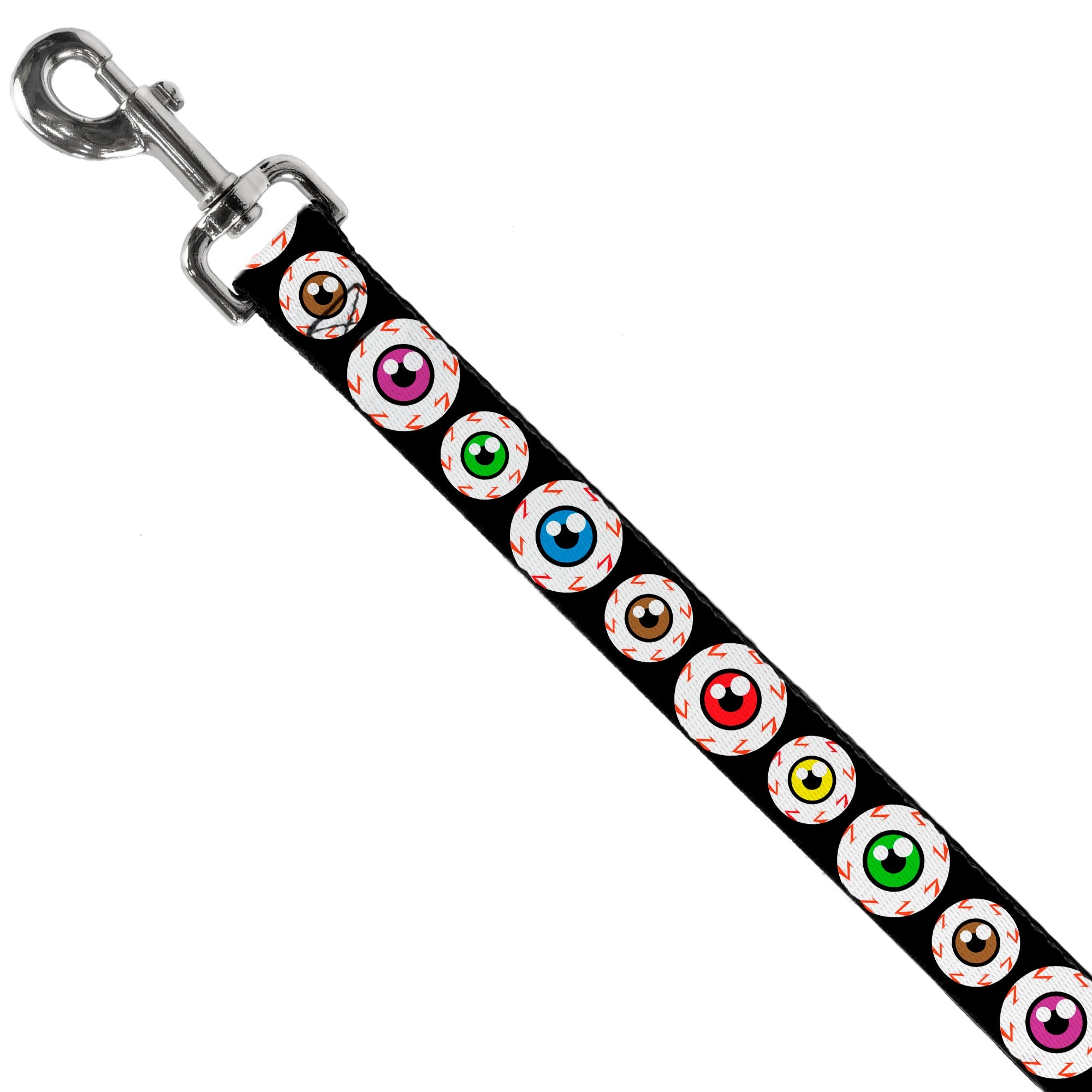 Dog Leash - Eyeballs Black/Multi Color