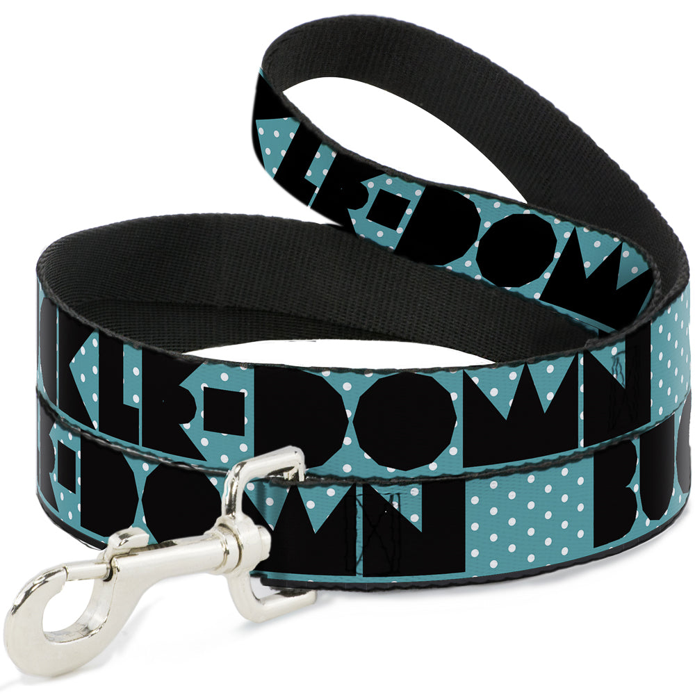 Dog Leash - BUCKLE-DOWN Shapes Dot Turquoise/White/Black
