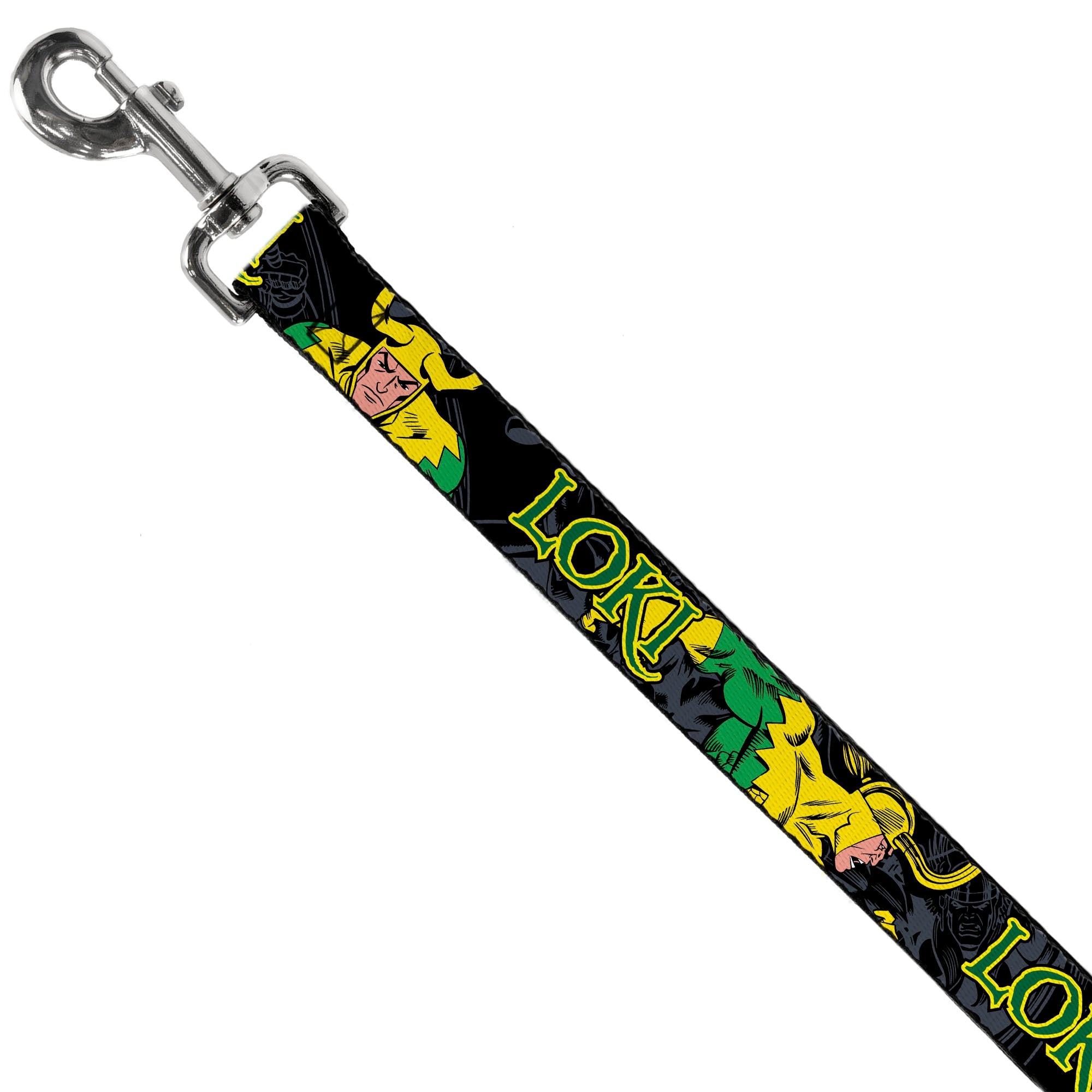 Dog Leash - LOKI in Action Black/Gray/Yellow/Green