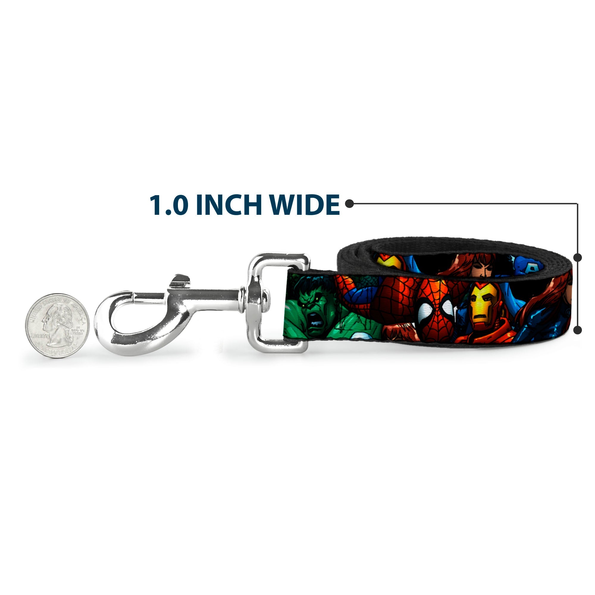 Dog Leash - Marvel Universe Superheroes Stacked