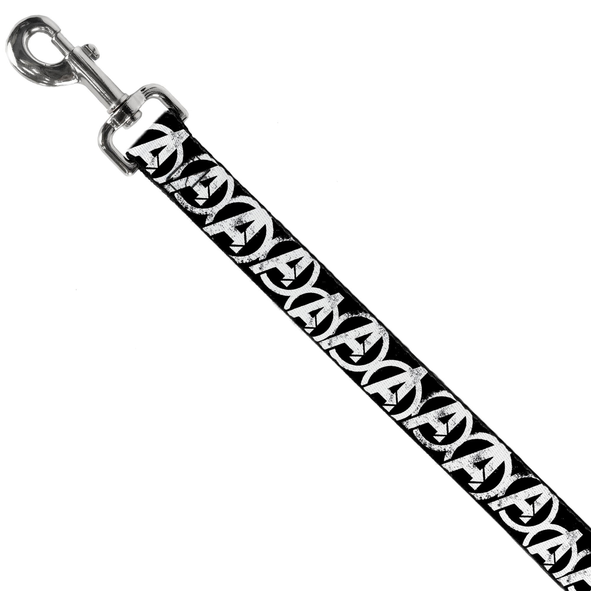 Dog Leash - Avengers "A" Logo Weathered Black/White