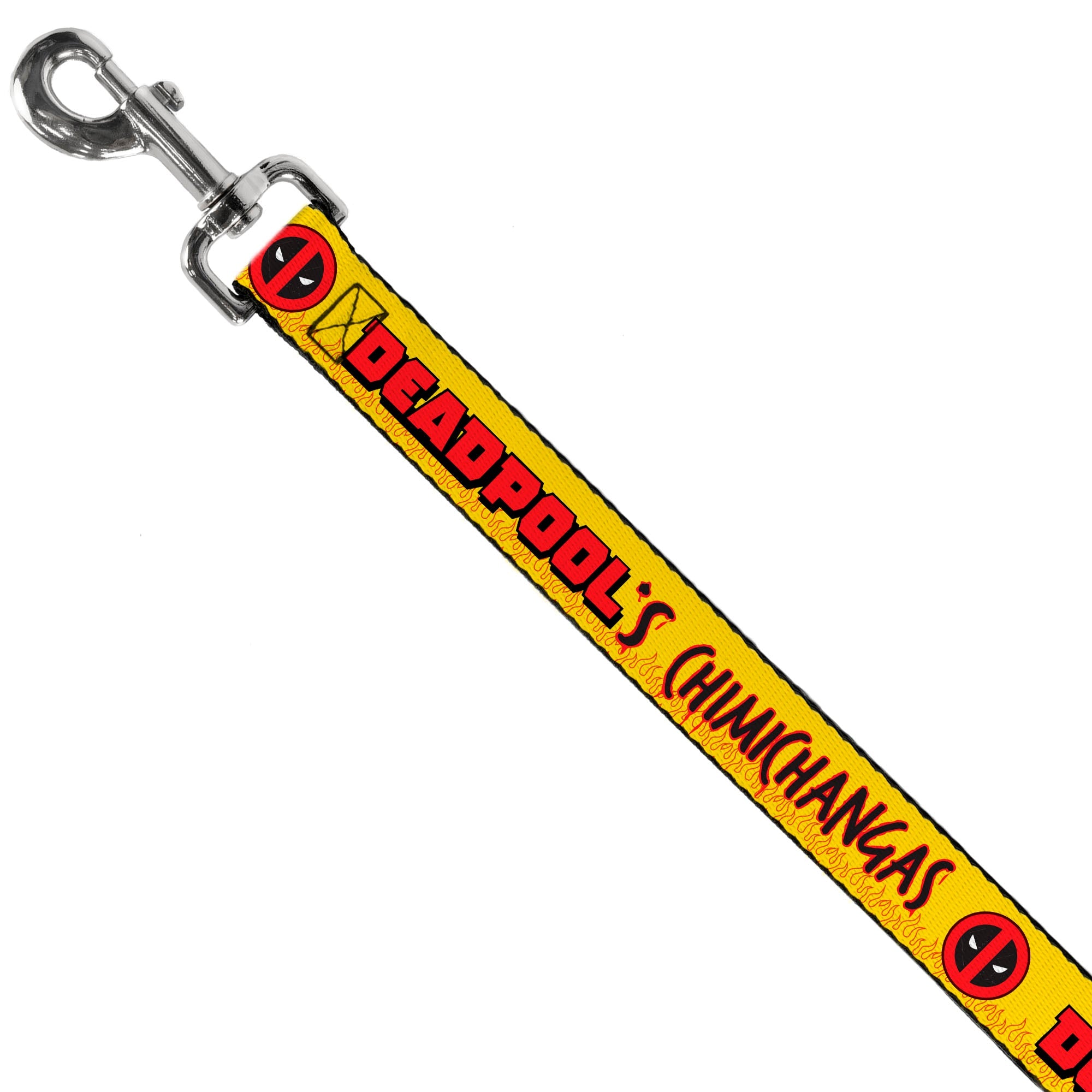 Dog Leash - DEADPOOL'S CHIMICHANGAS Flames Yellow/Black/Red