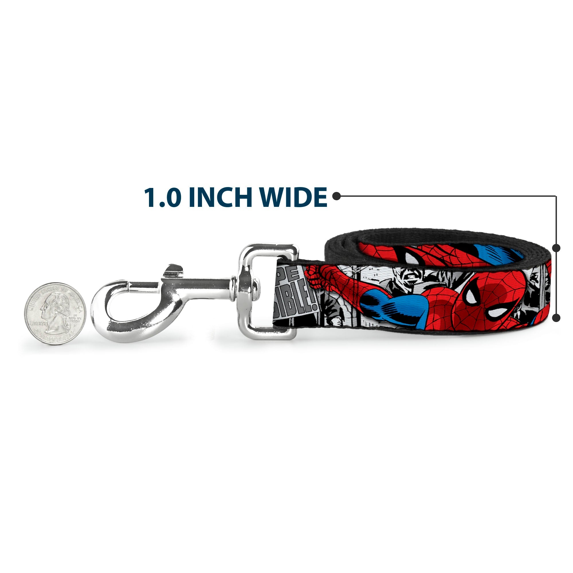 Dog Leash - Spider-Man Action ESCAPE IMPOSSIBLE Gray