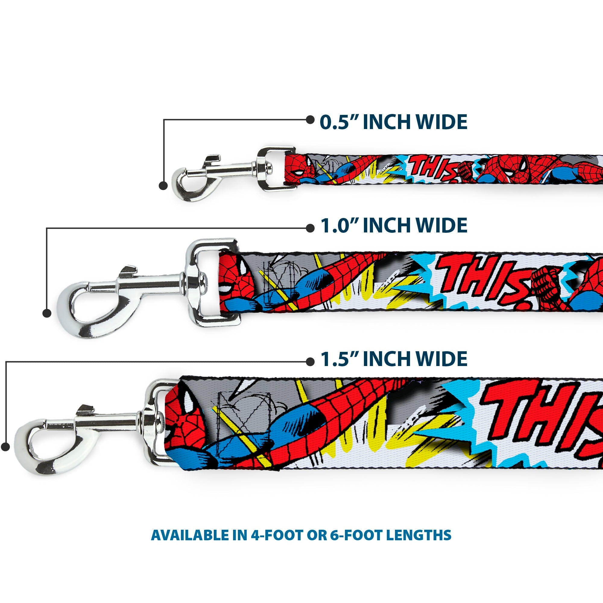 Dog Leash - Spider-Man w/Action Verbiage