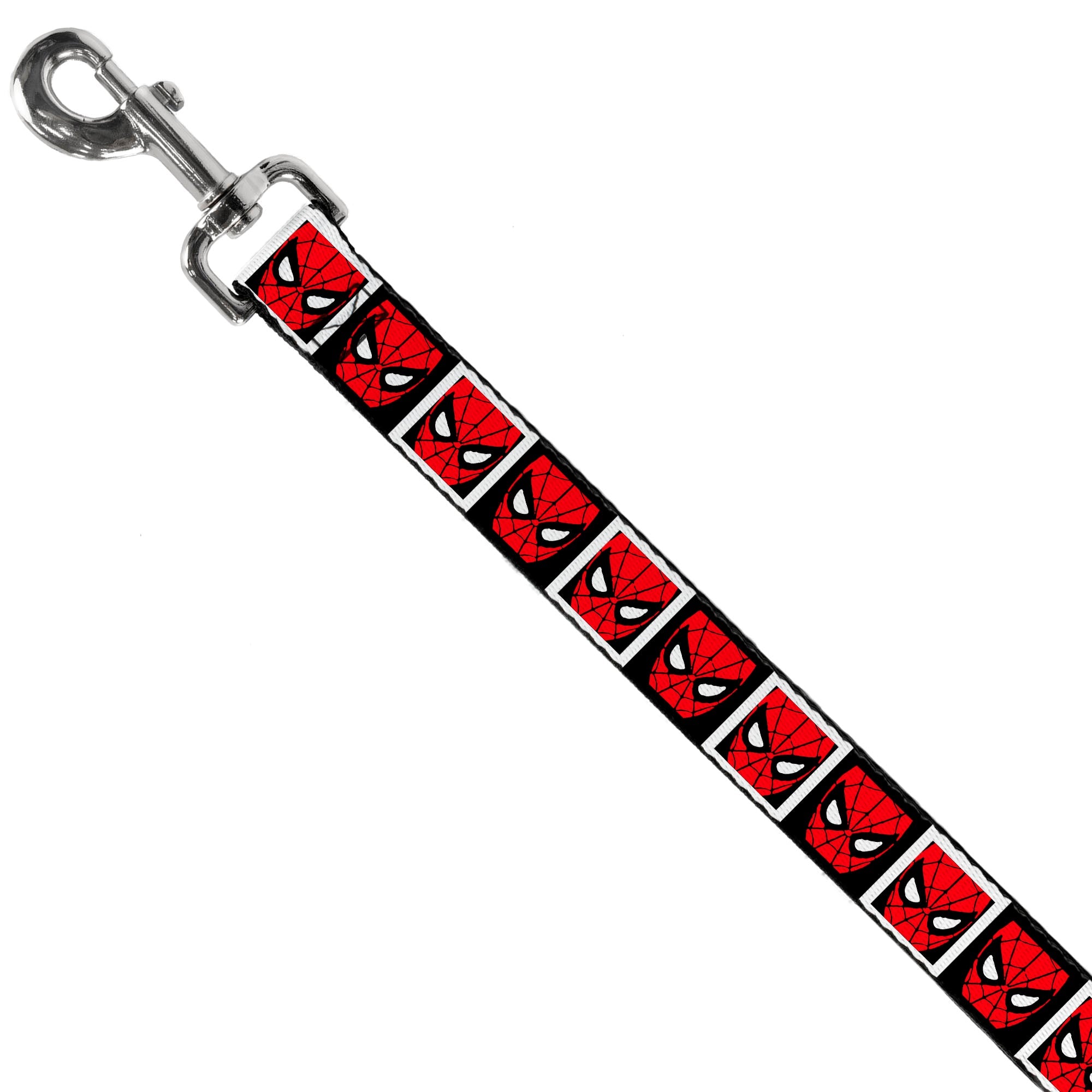 Dog Leash - Spider-Man Face Black/White Blocks