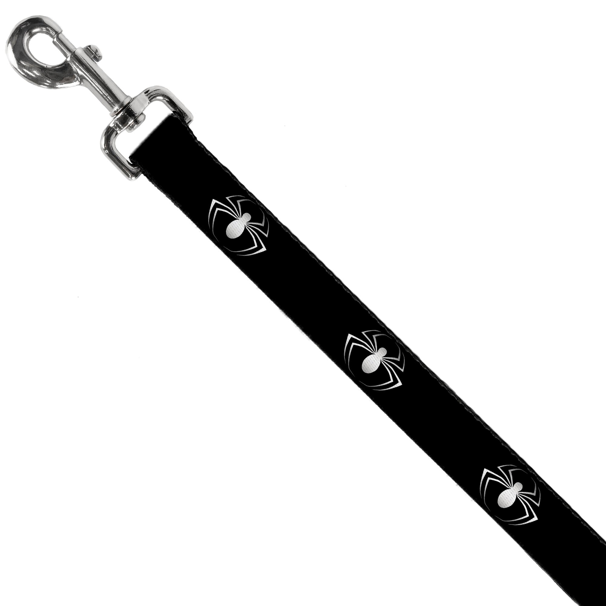 Dog Leash - Spider Logo3 Black/White