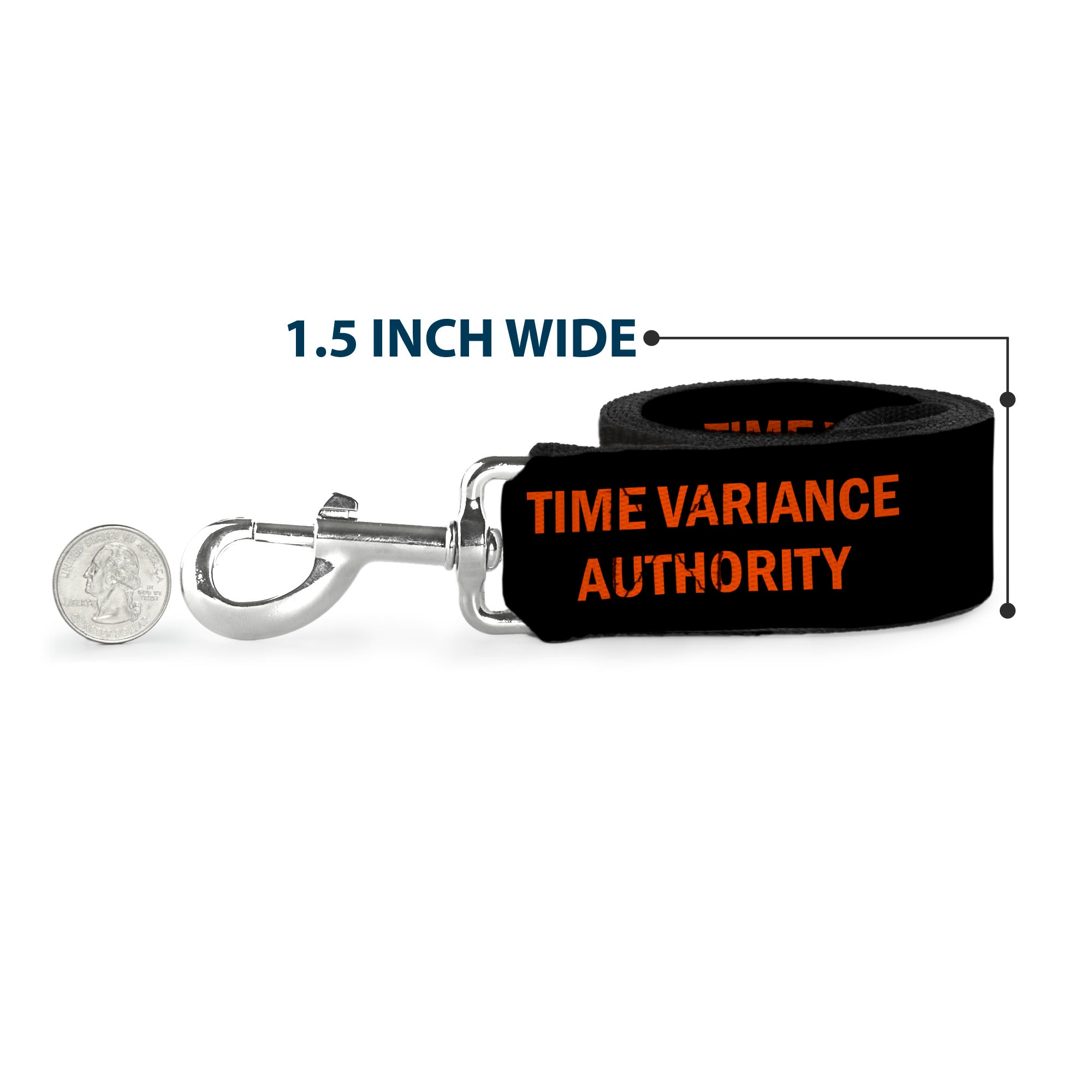 Dog Leash - Loki Series TVA TIME VARIANCE AUTHORITY Text Black/Orange