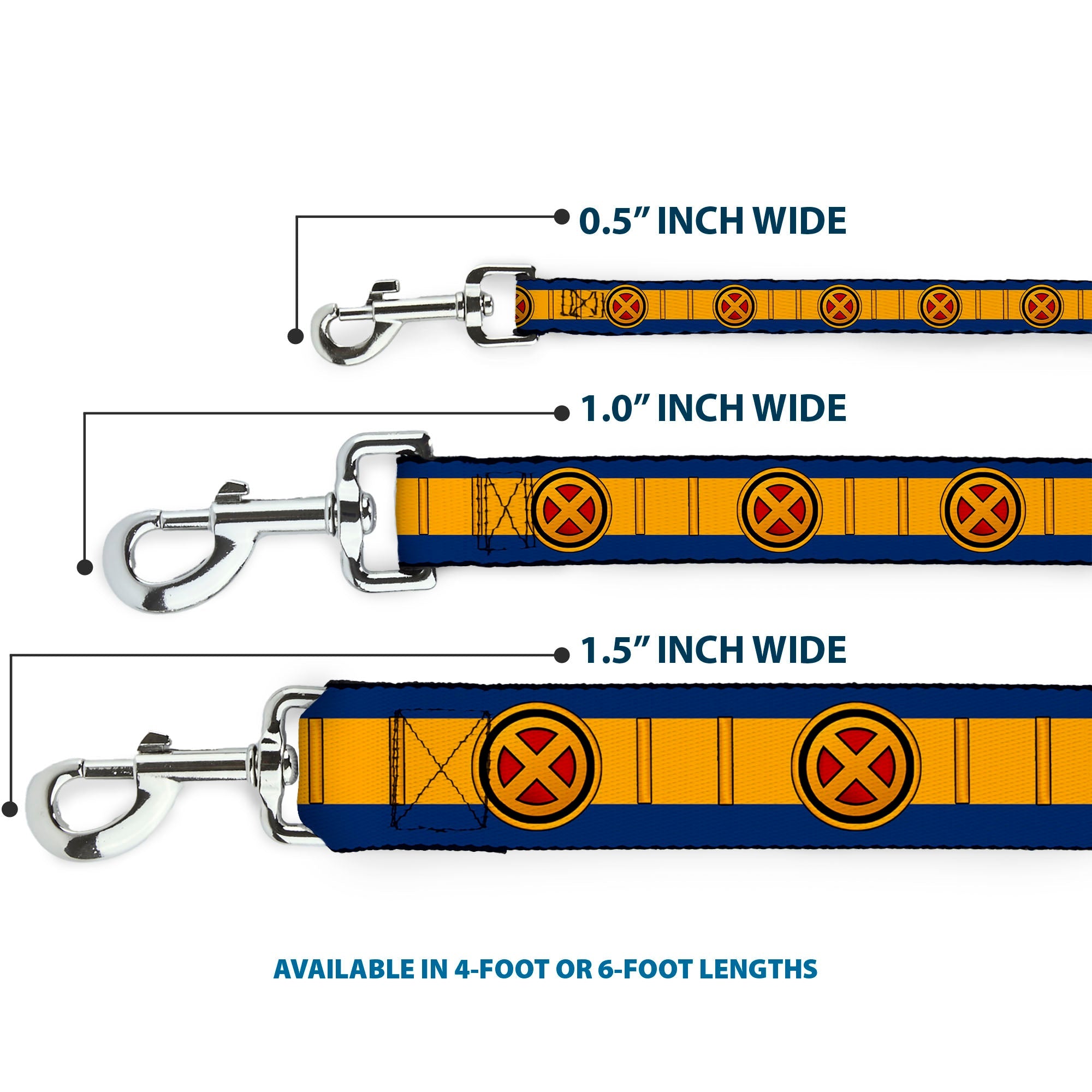 Dog Leash - X-Men Cyclops Utility Strap Blue/Gold/Black/Red