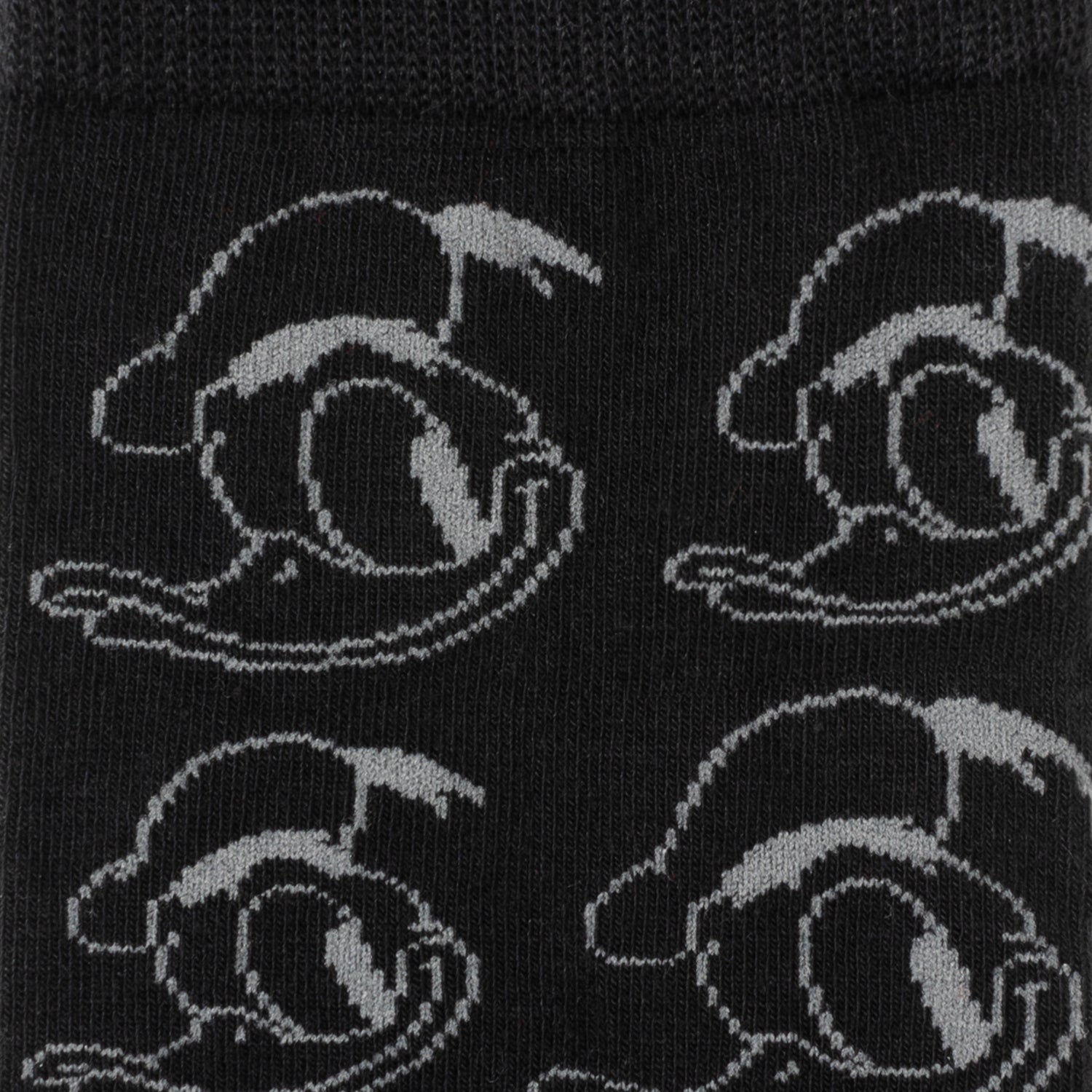 Disney Donald Duck Patterned Black Socks and Mickey Mouse Blue Lapel Pin Gift Set