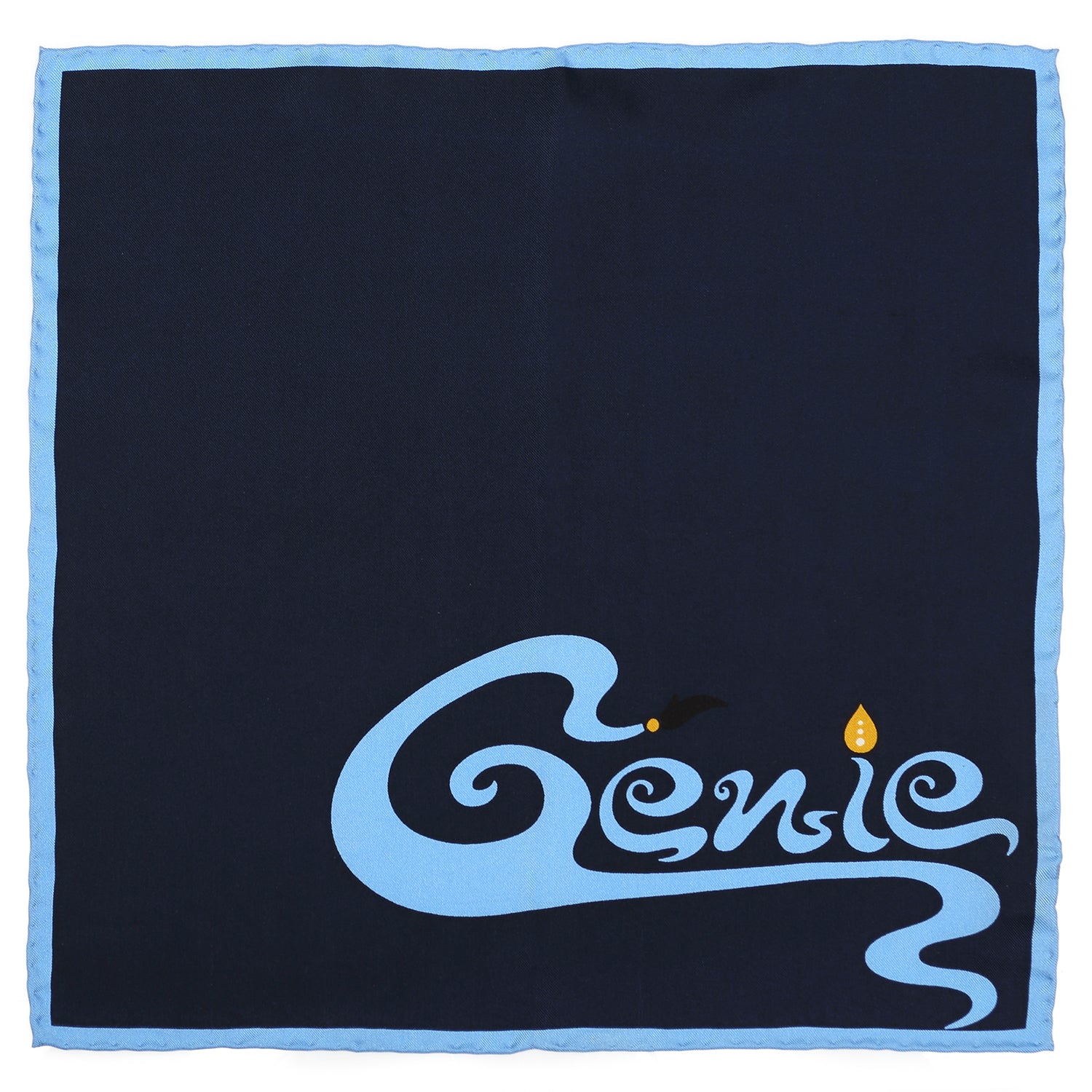 Disney Aladdin Genie Writing Pattern Pocket Square
