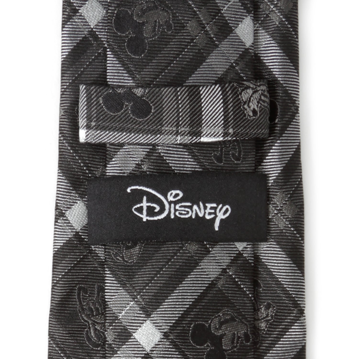 Disney Mickey and Friends Charcoal Plaid Men's Tie