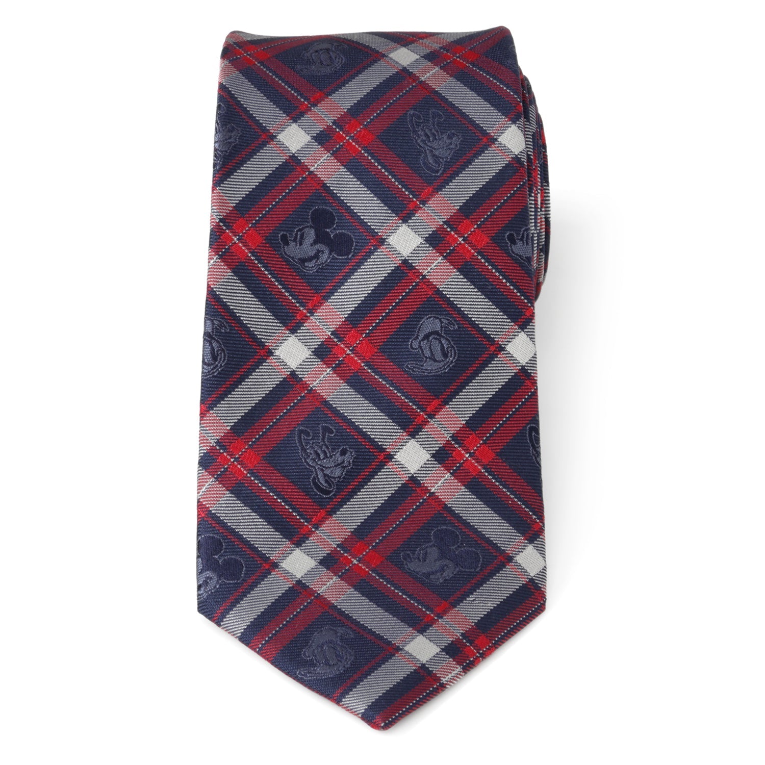 Disney Mickey and Friends Navy Plaid Men's Tie