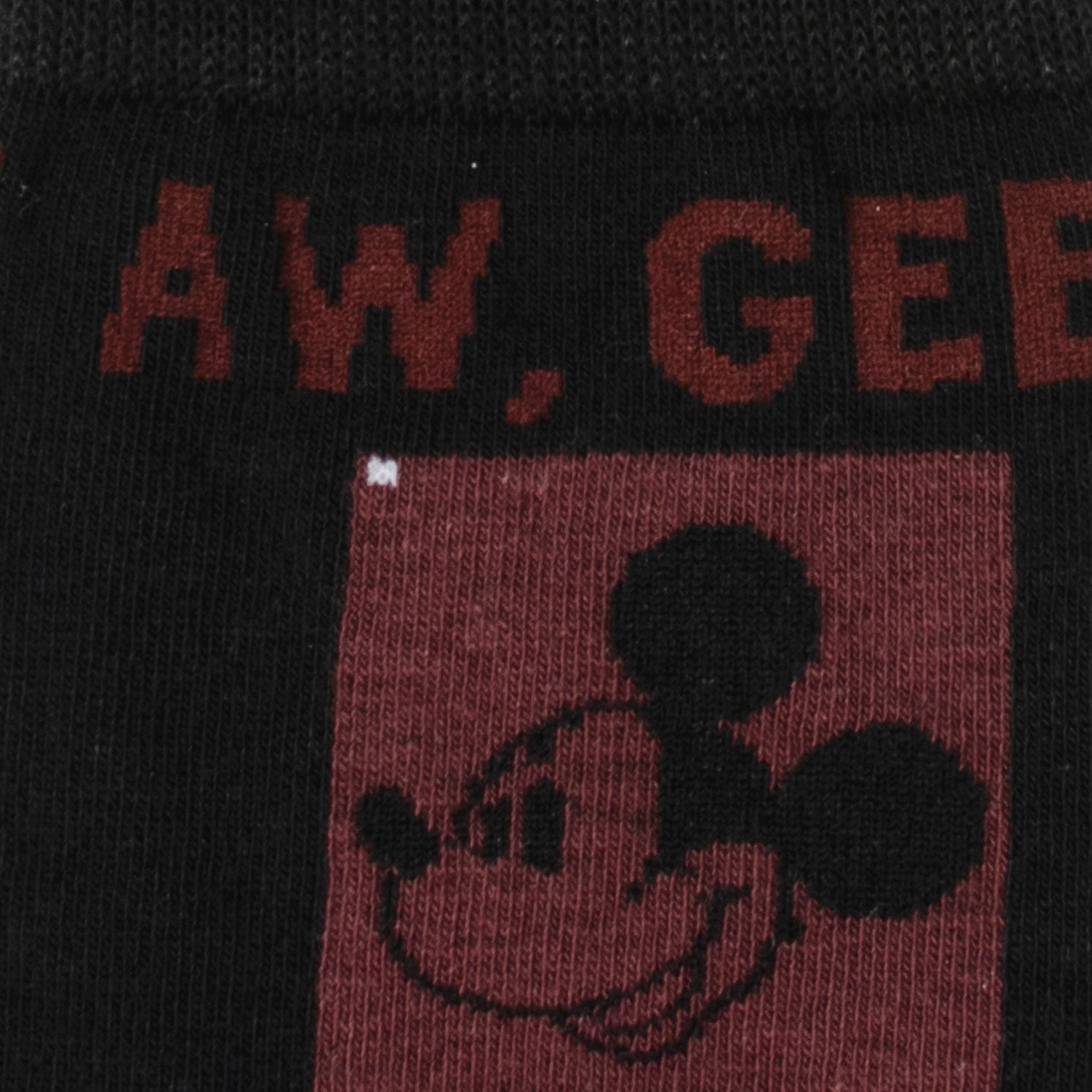 Disney Mickey Mouse Red Check Sock and Mickey Blue Lapel Pin Gift Set