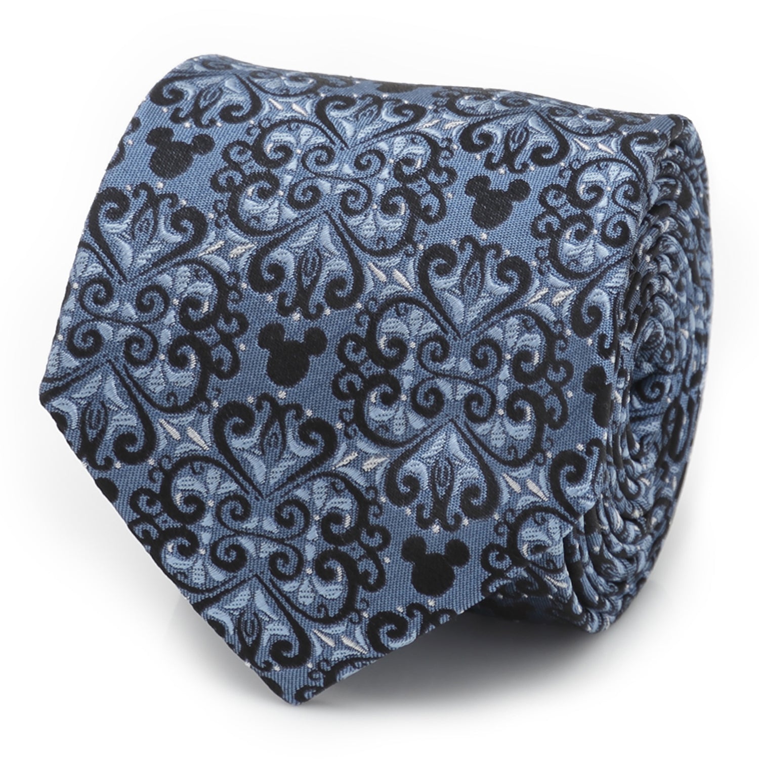 Disney Mickey Mouse Damask Tile Blue Men's Tie