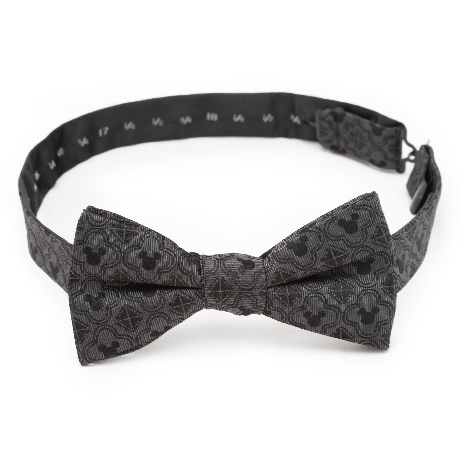 Disney Mickey Mouse Pattern Black Bow Tie
