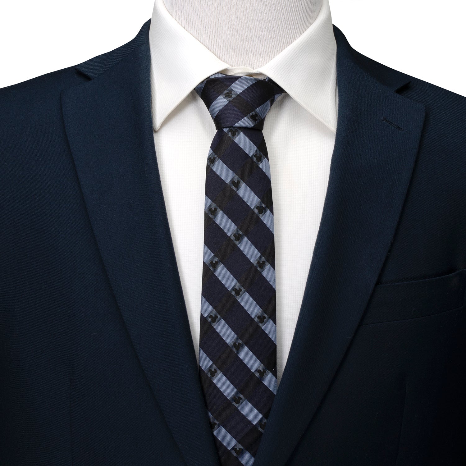 Disney Mickey Mouse Blue Plaid Tie