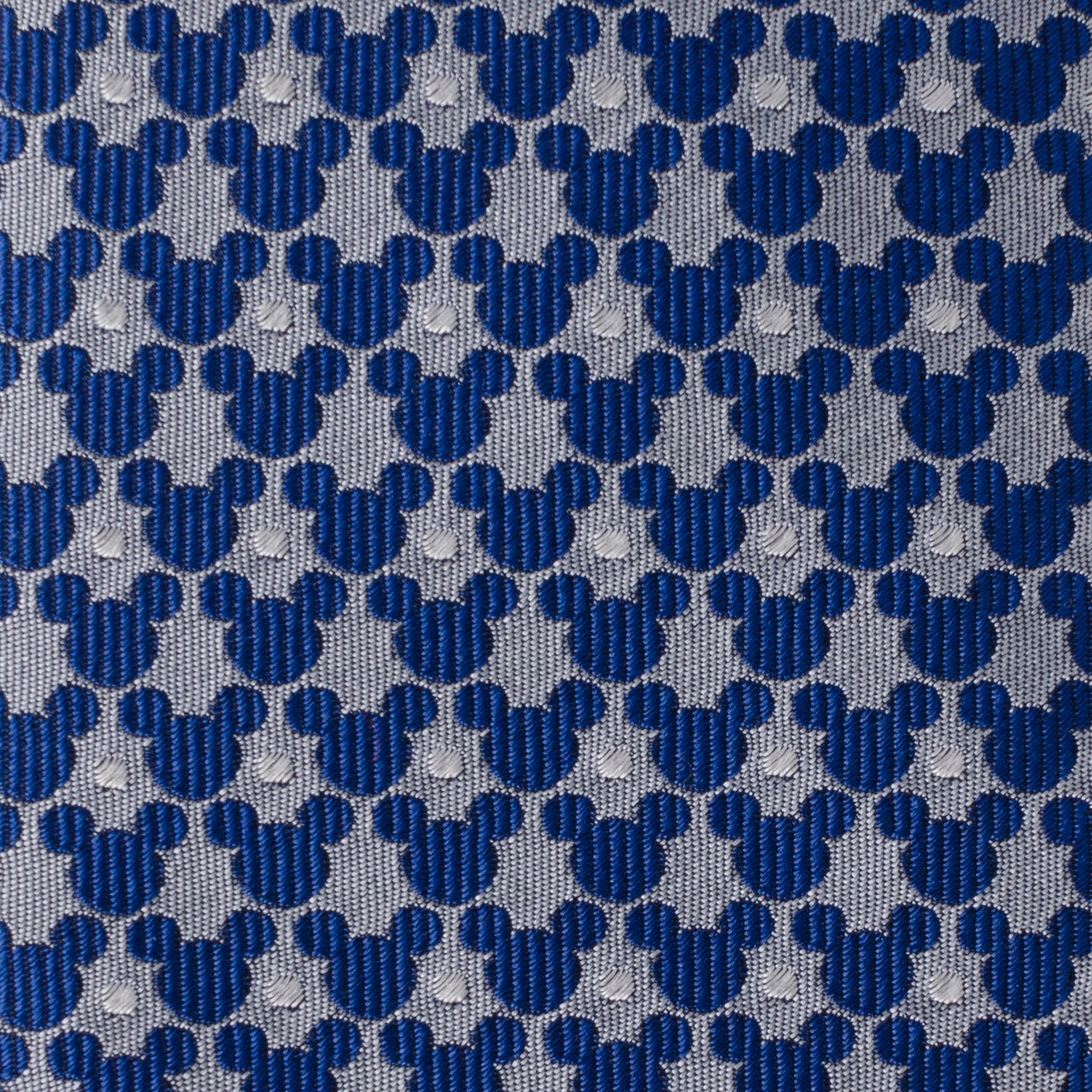 Disney Mickey Mouse Silhouette Pattern Dot Blue Tie