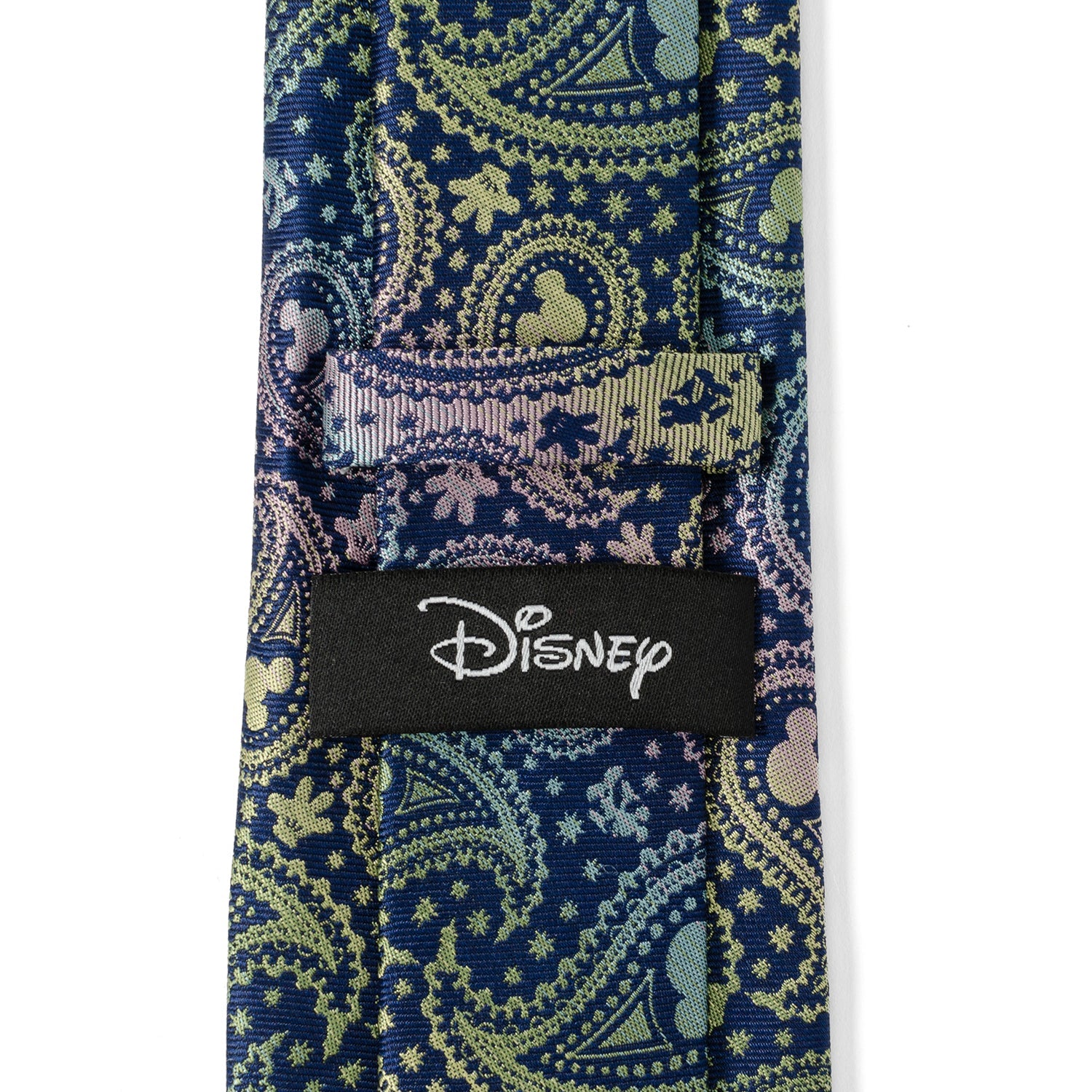 Disney Mickey Mouse Silhouette Iridescent Paisley Navy Tie