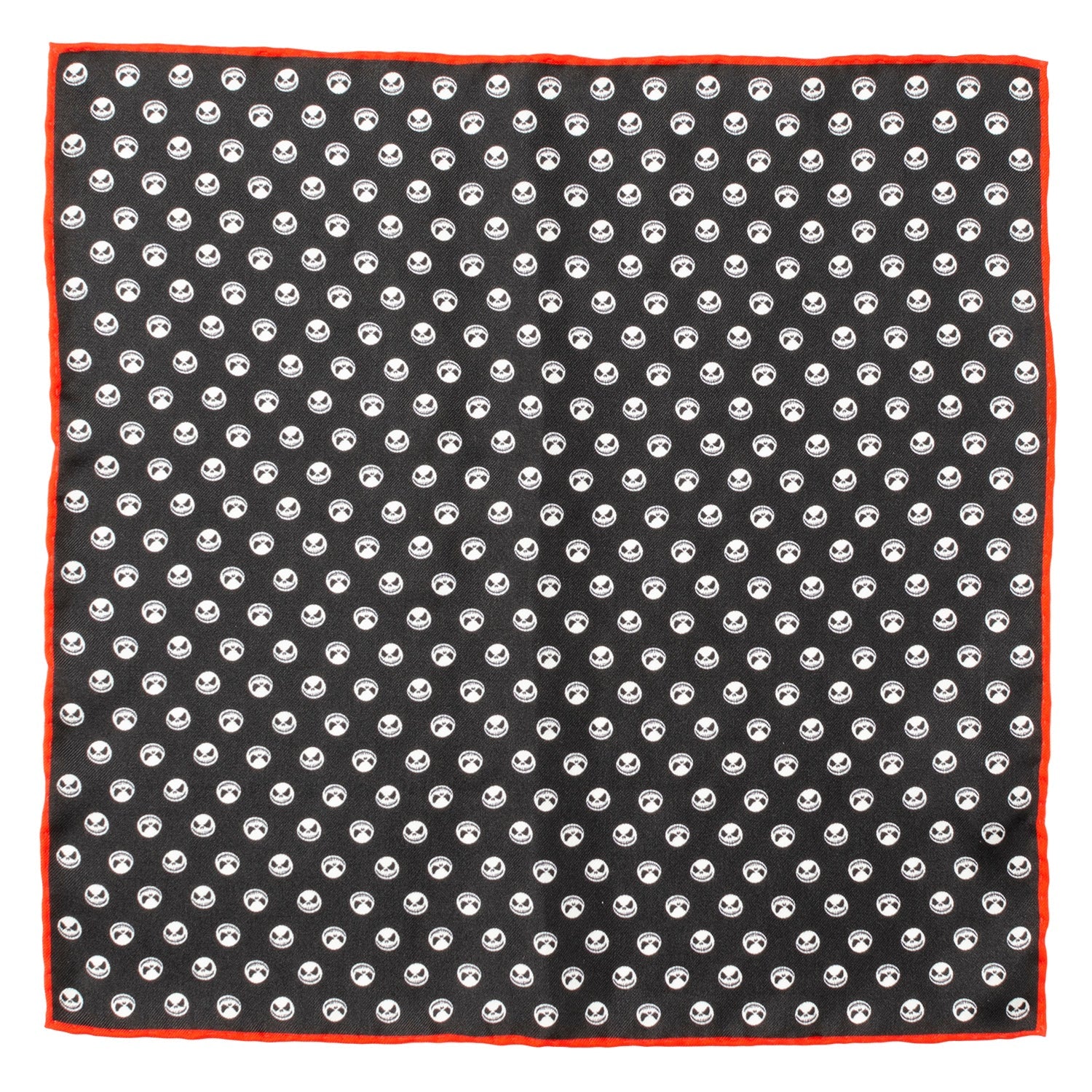 Disney The Nightmare Before Christmas Jack Skellington Men's Black Pocket Square