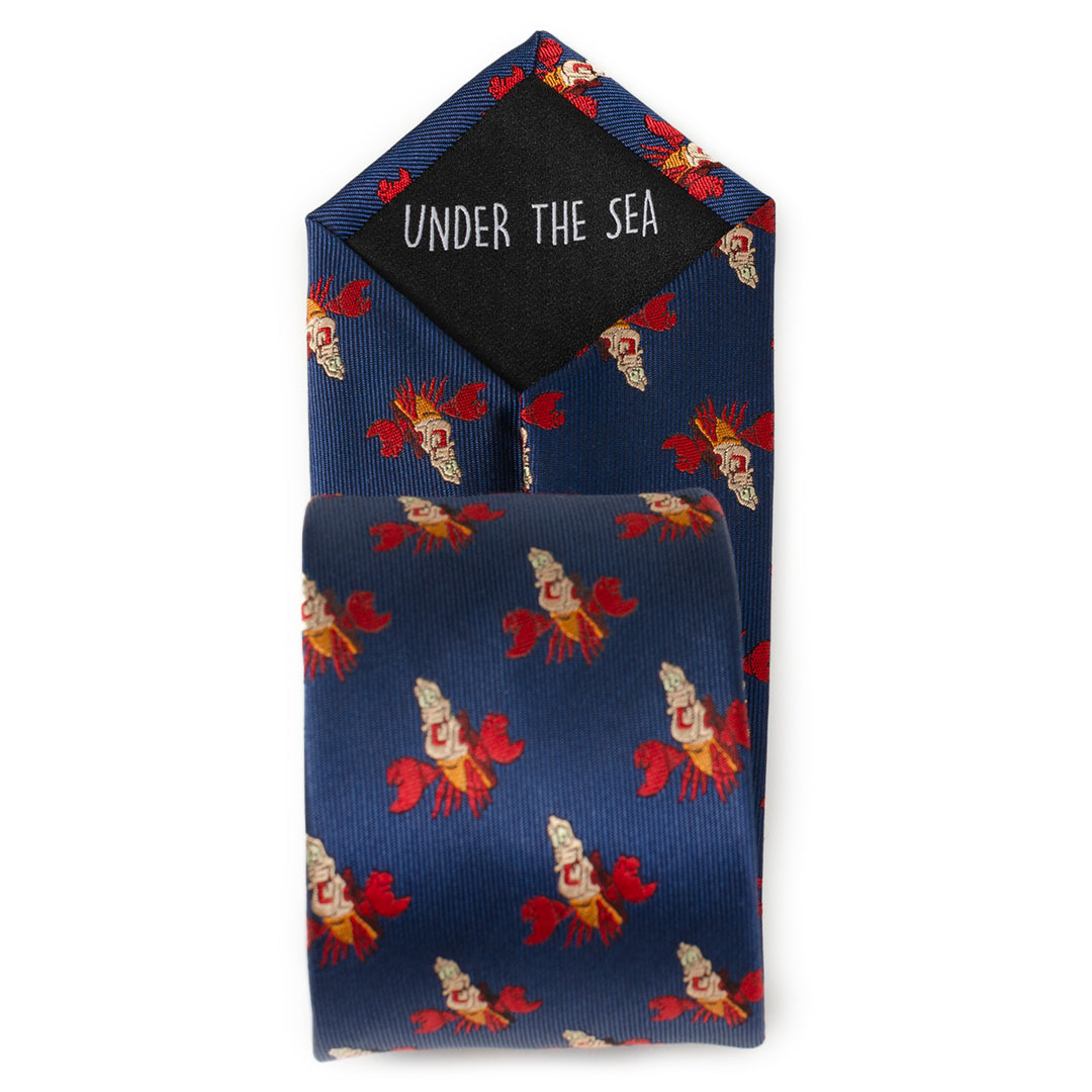 Disney The Little Mermaid Sebastian Hidden Message Blue Men's Tie