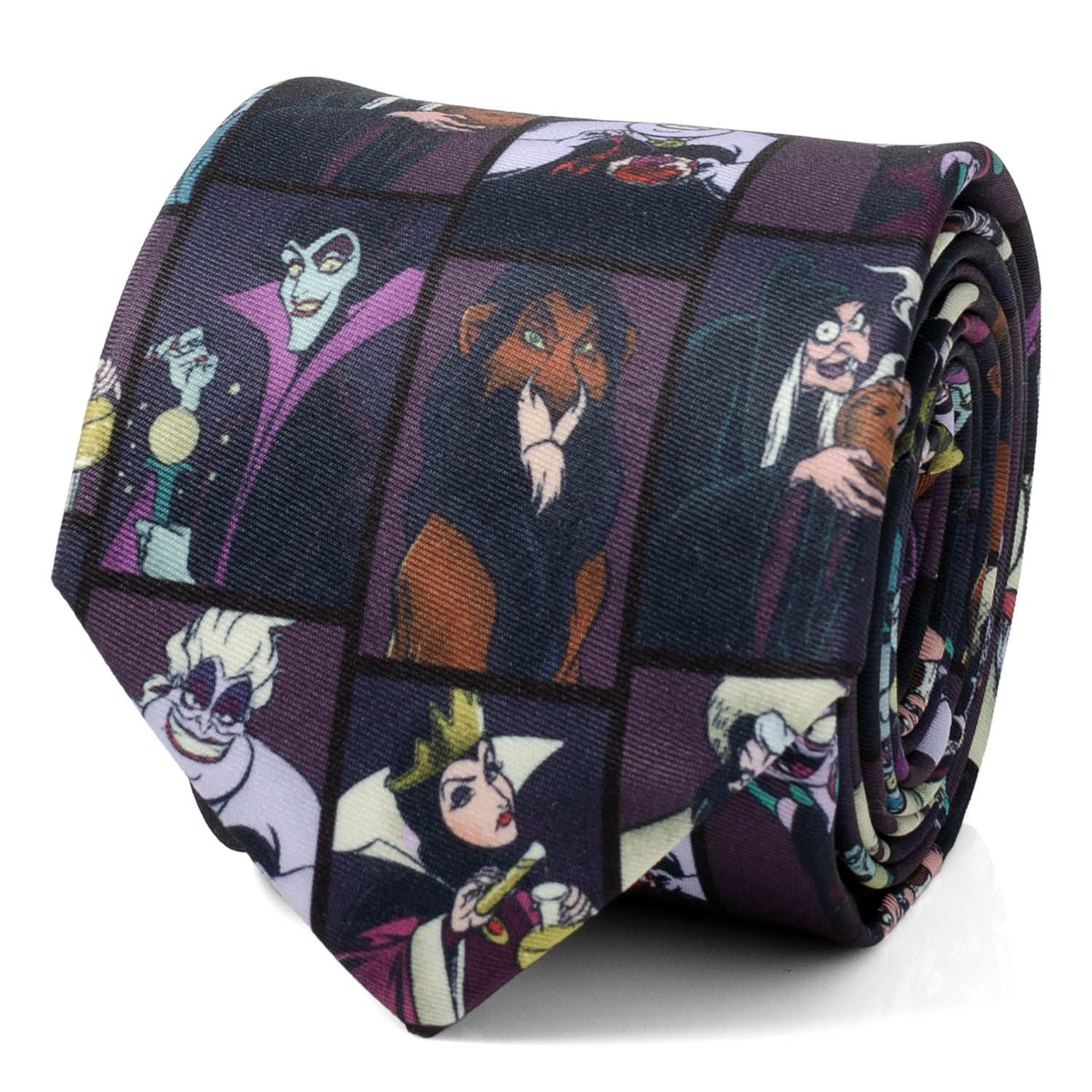 Disney Villains Dark Pattern Men's Tie