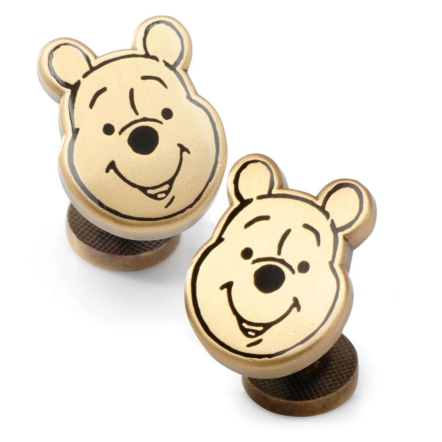 Disney Winnie the Pooh Face Gold Cufflinks