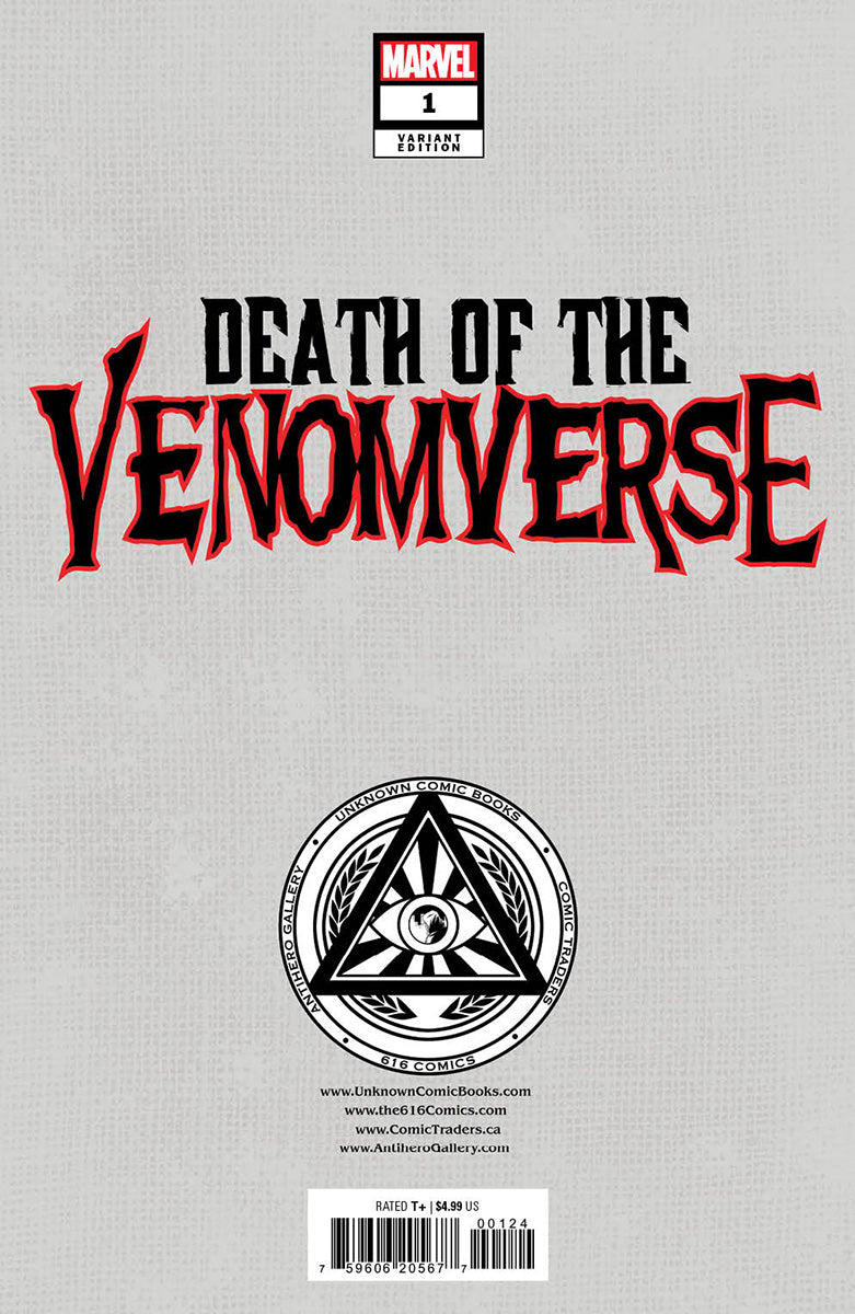 DEATH OF THE VENOMVERSE #1 UNKNOWN COMICS DAVIDE PARATORE EXCLUSIVE VAR (08/02/2023)