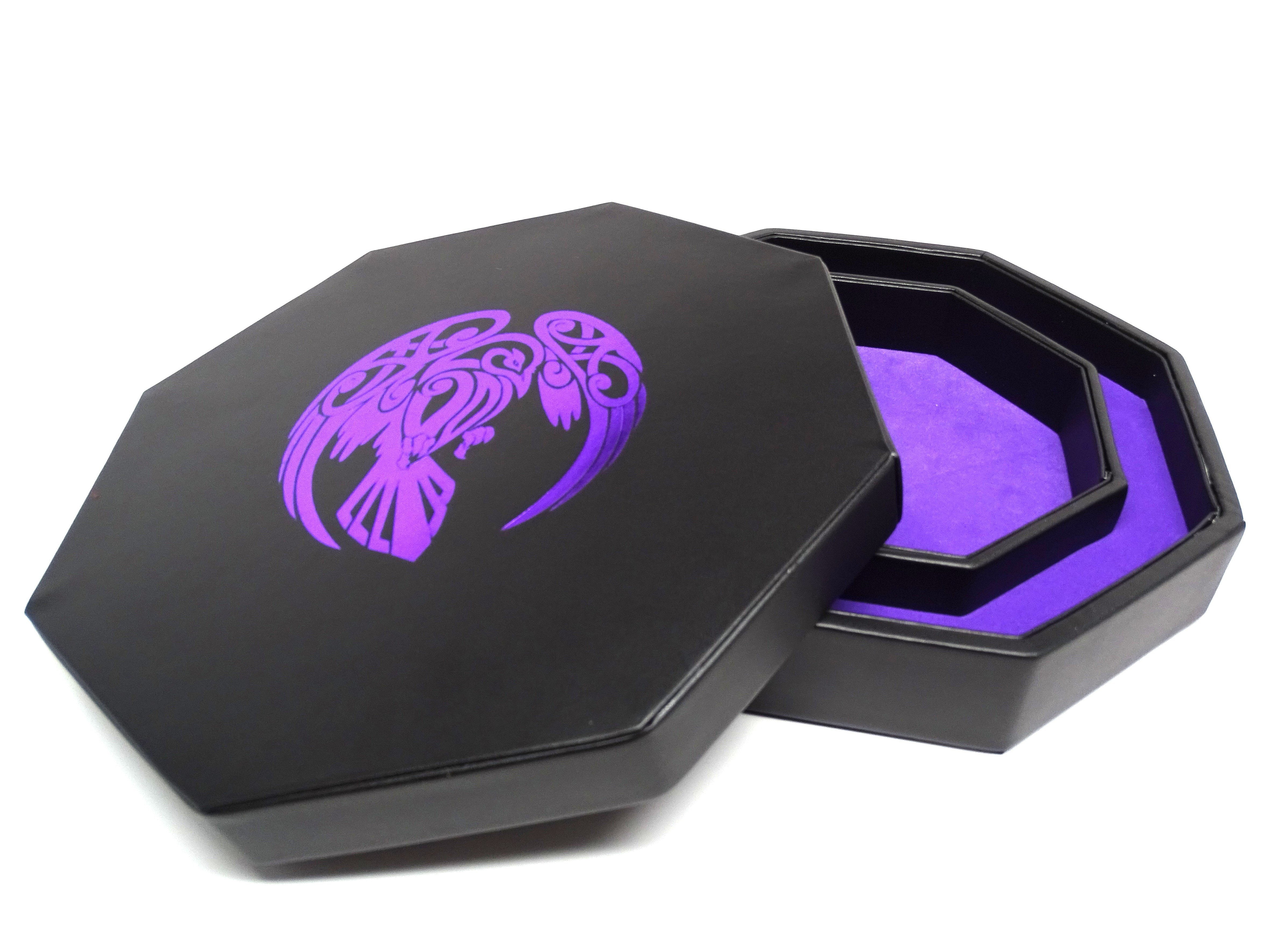 (Pre Order) Raven Dice Tray With Dice Staging Area and Lid