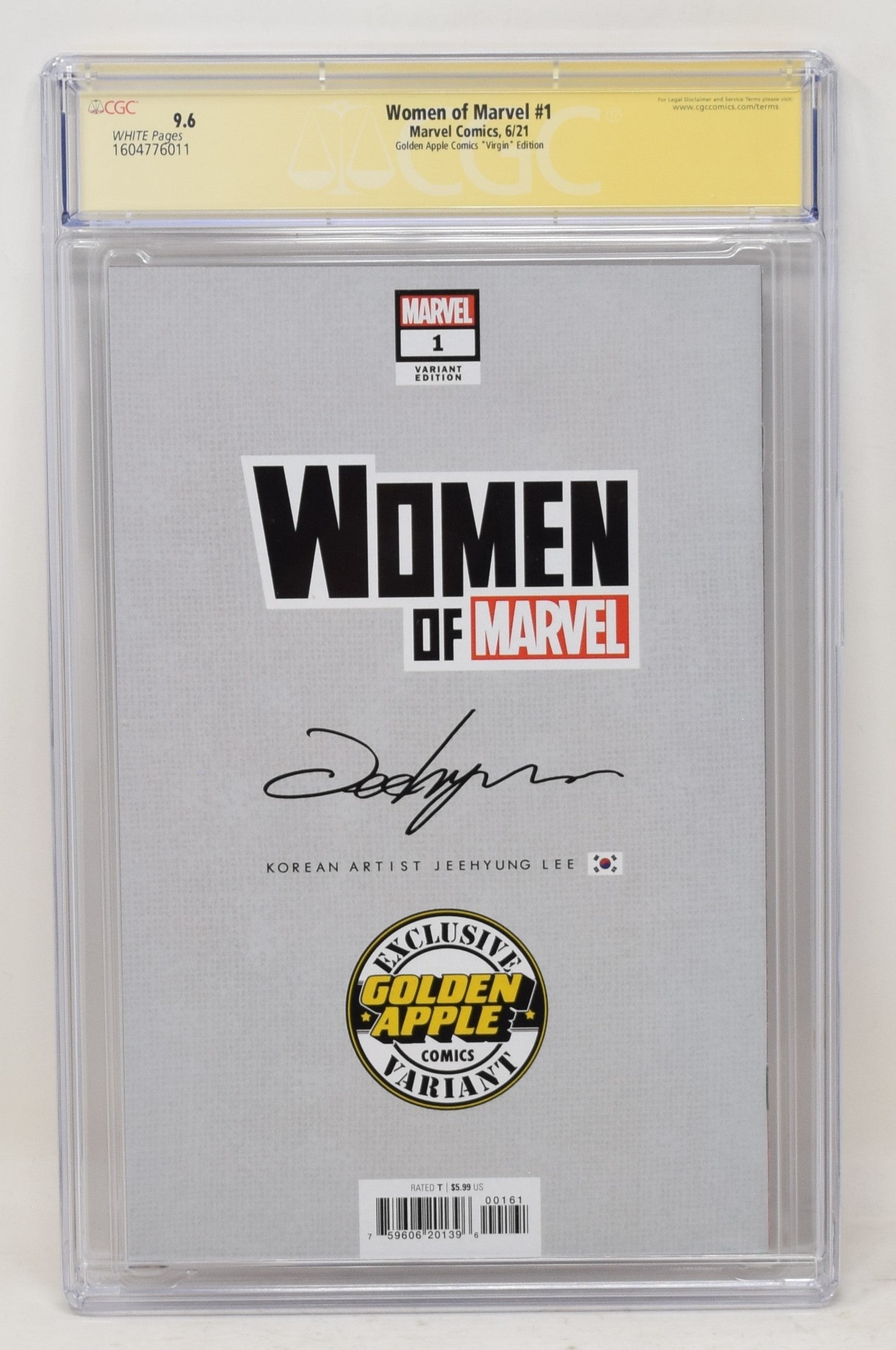 Women of Marvel Variant Virgin Jeehyung Lee 2021 Marvel CGC SS 9.6