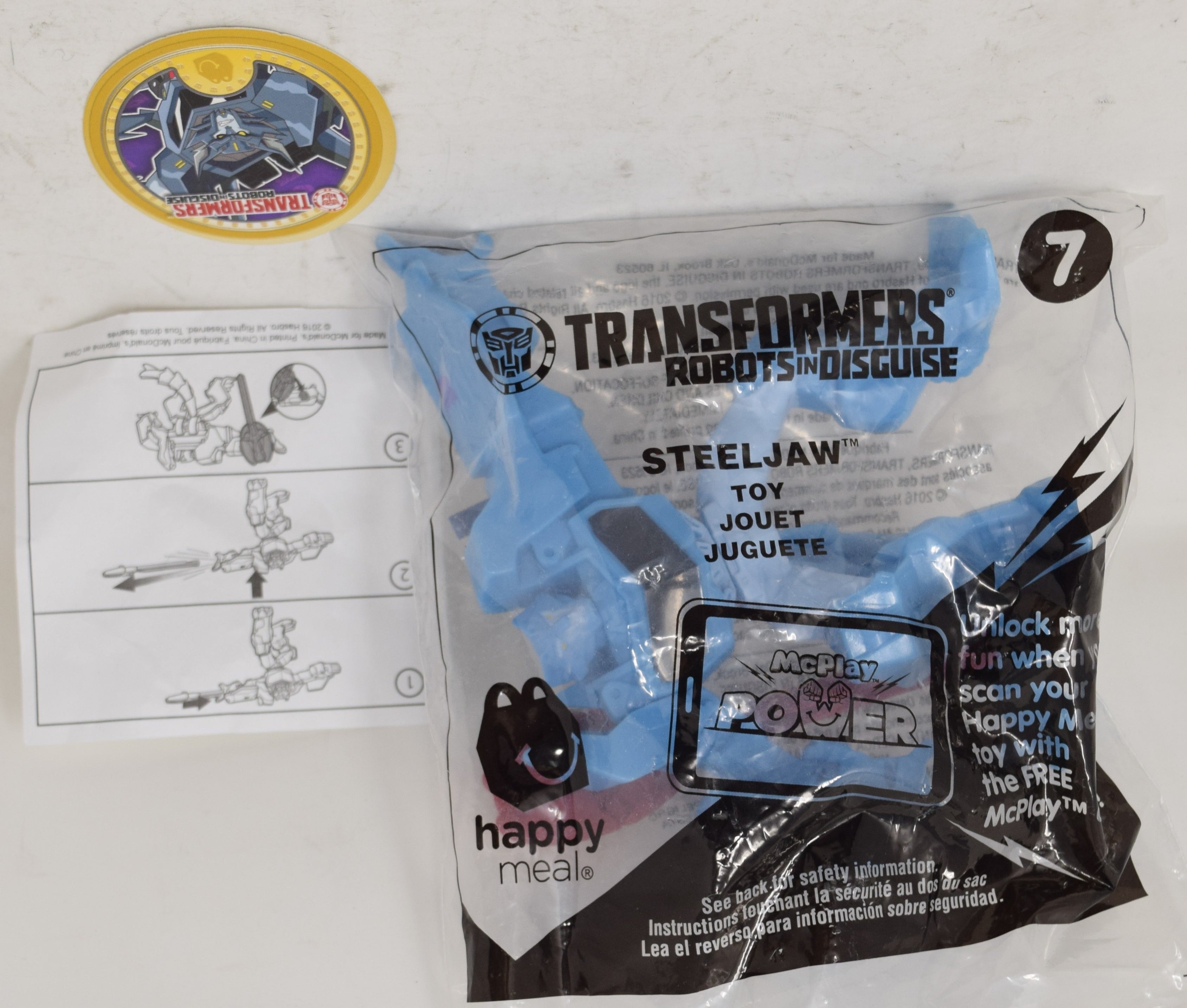 Transformers RID Steeljaw Figure Happy Meal Toy 2016 MOC New