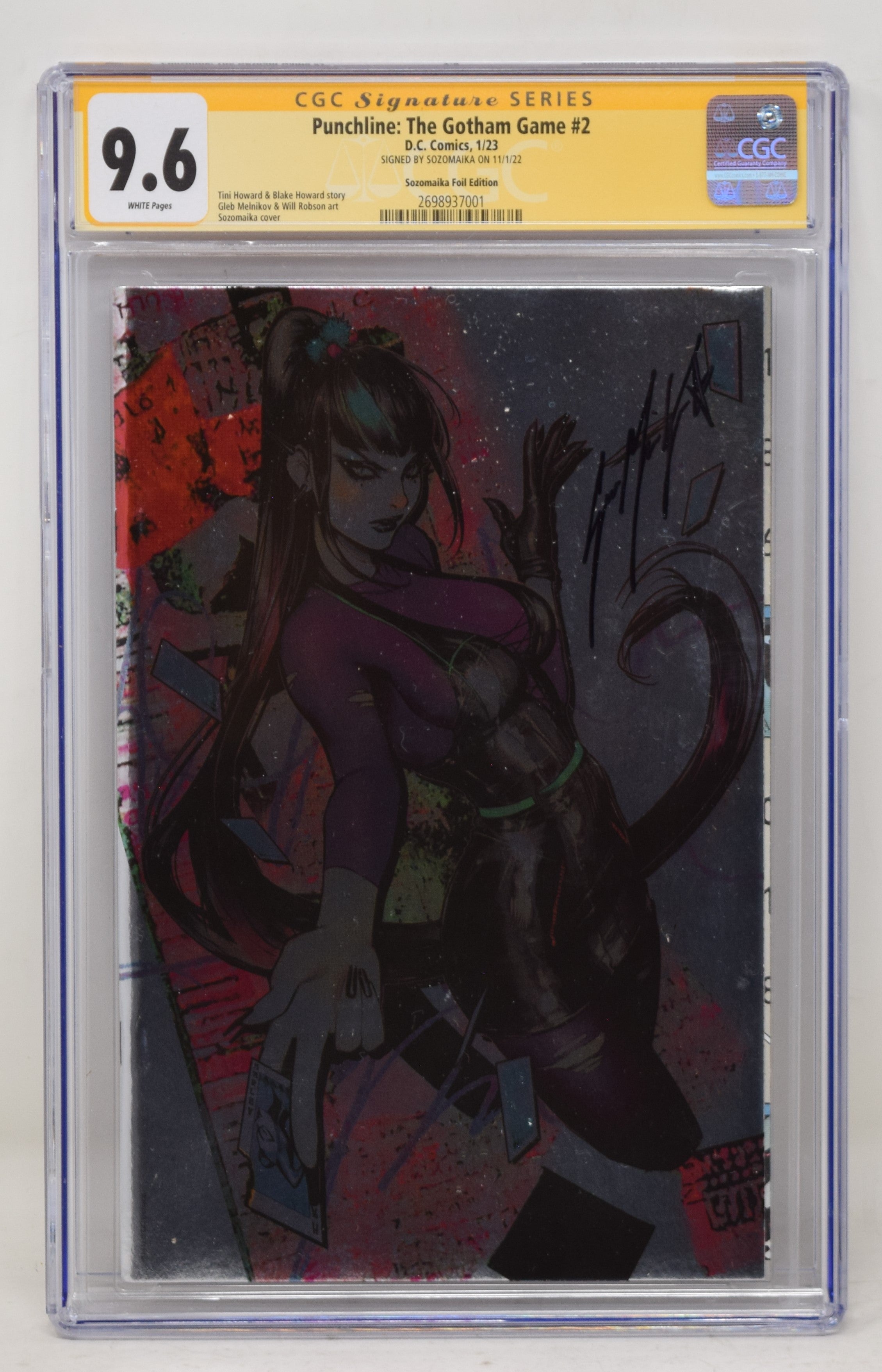 Punchline: The Gotham Game #2 1:100 Foil Sozomaika CGC SS 9.6