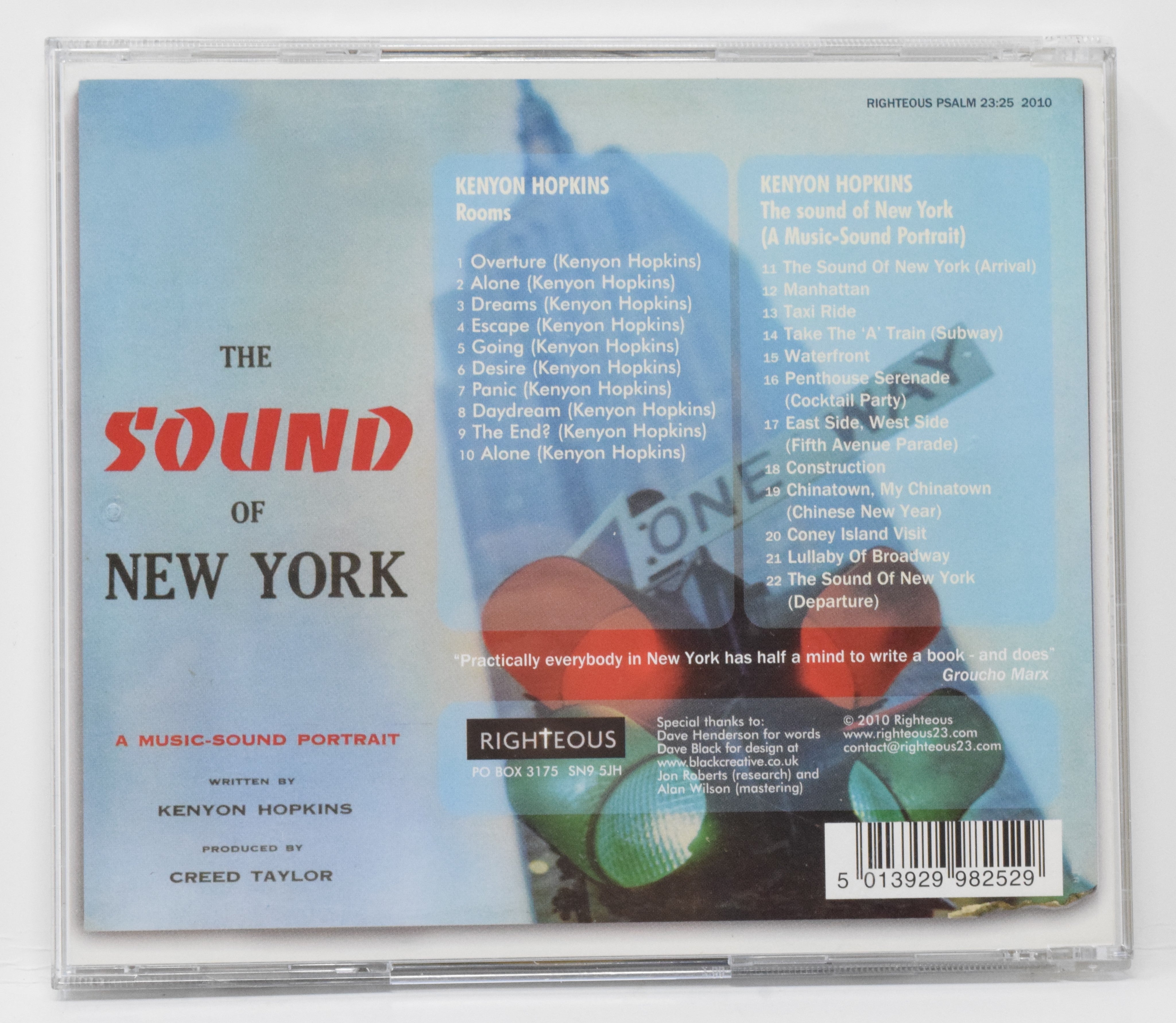Kenyon Hopkins Rooms In New York CD