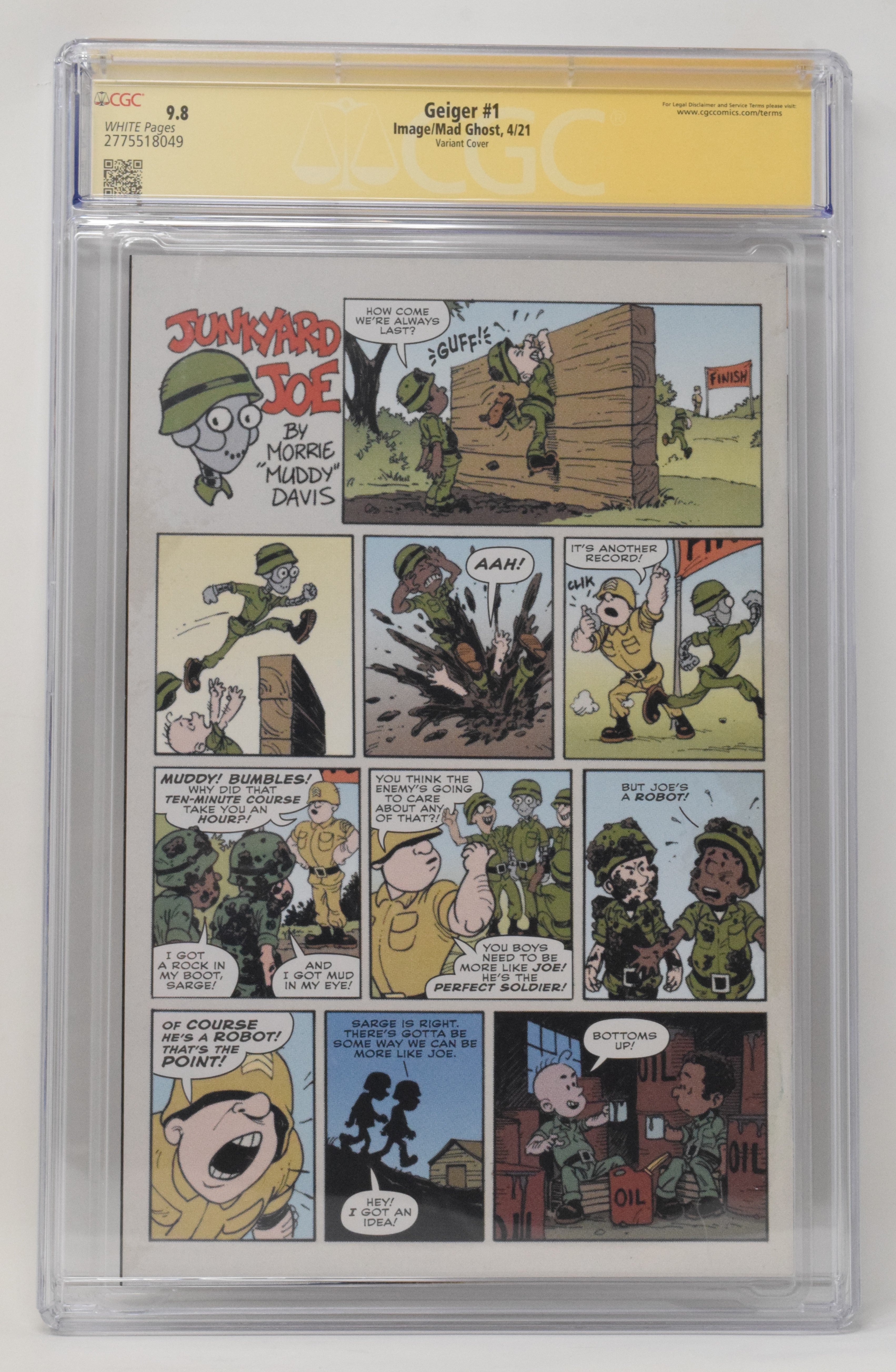 Geiger 1 Image 2021 CGC SS 9.8 Erik Larsen Variant SIGNED Geoff Johns