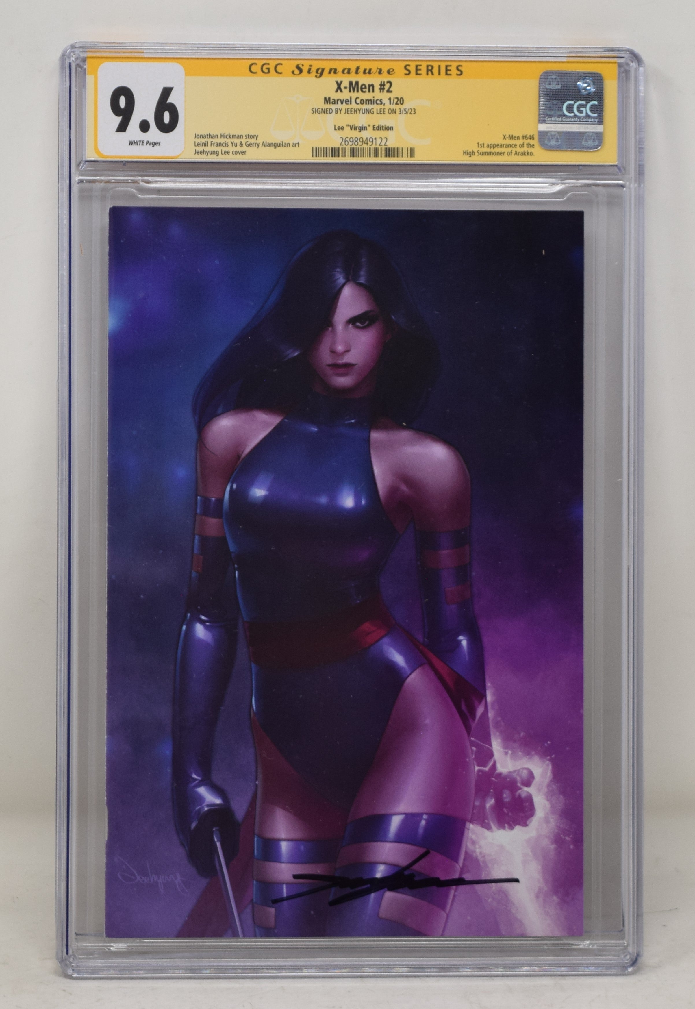 X-Men #2 DX Variant Virgin Jeehyung Lee CGC SS 9.6 2020 Marvel