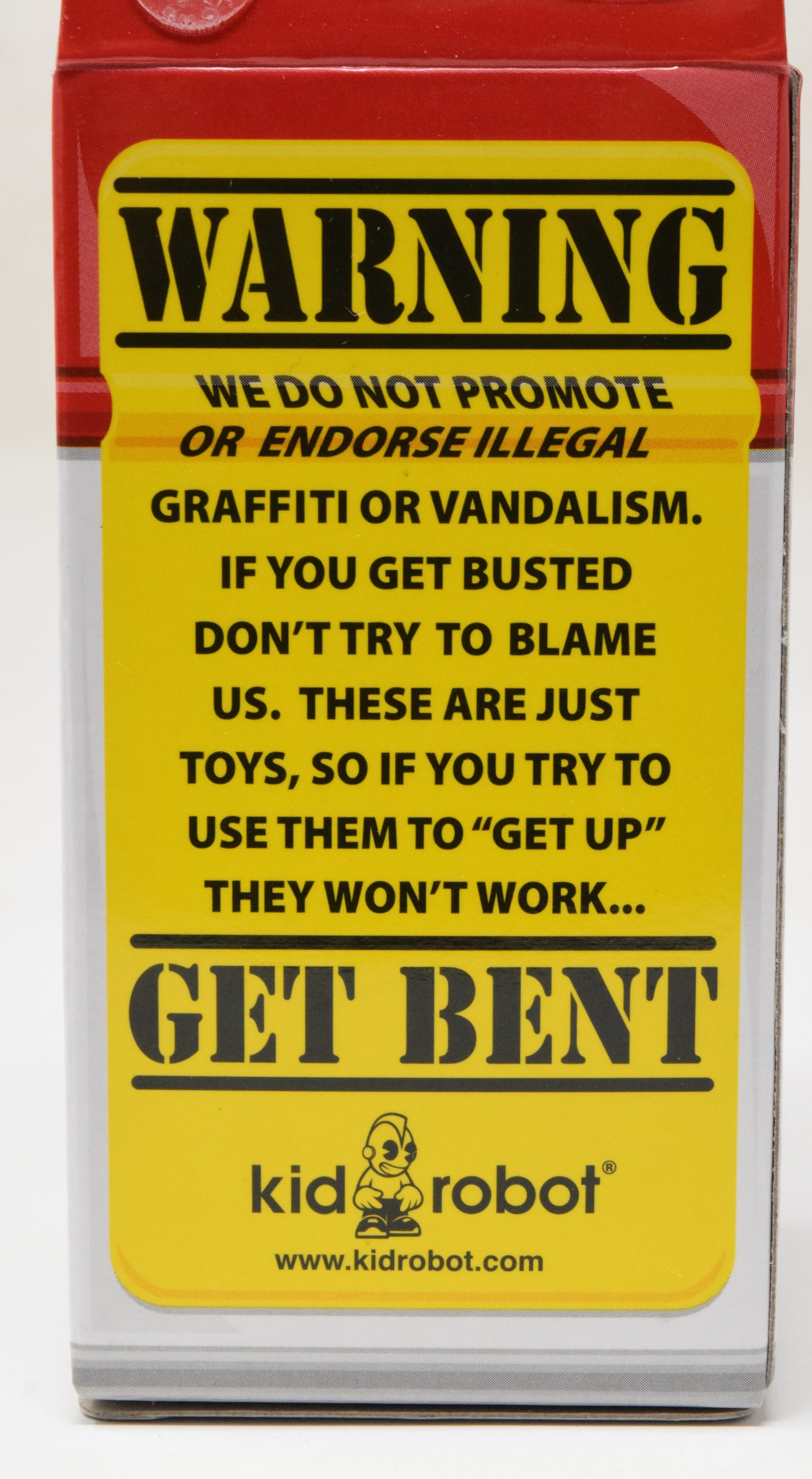 Kidrobot Bentworld Vandals Mad Mr Chisel Used Vinyl Figure Spray Paint