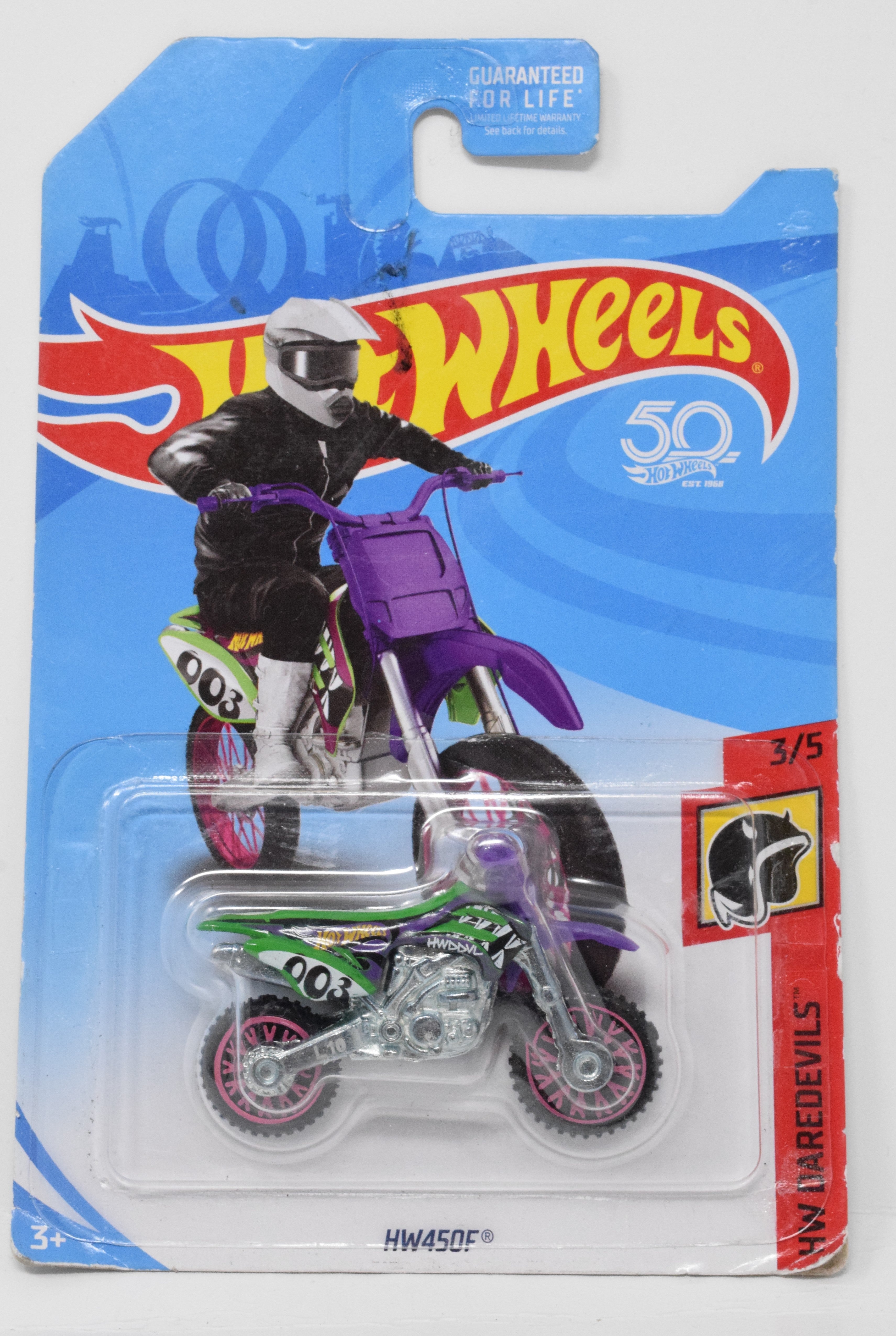 Hot Wheels HW450F HW DareDevils DieCast bike New 3/5