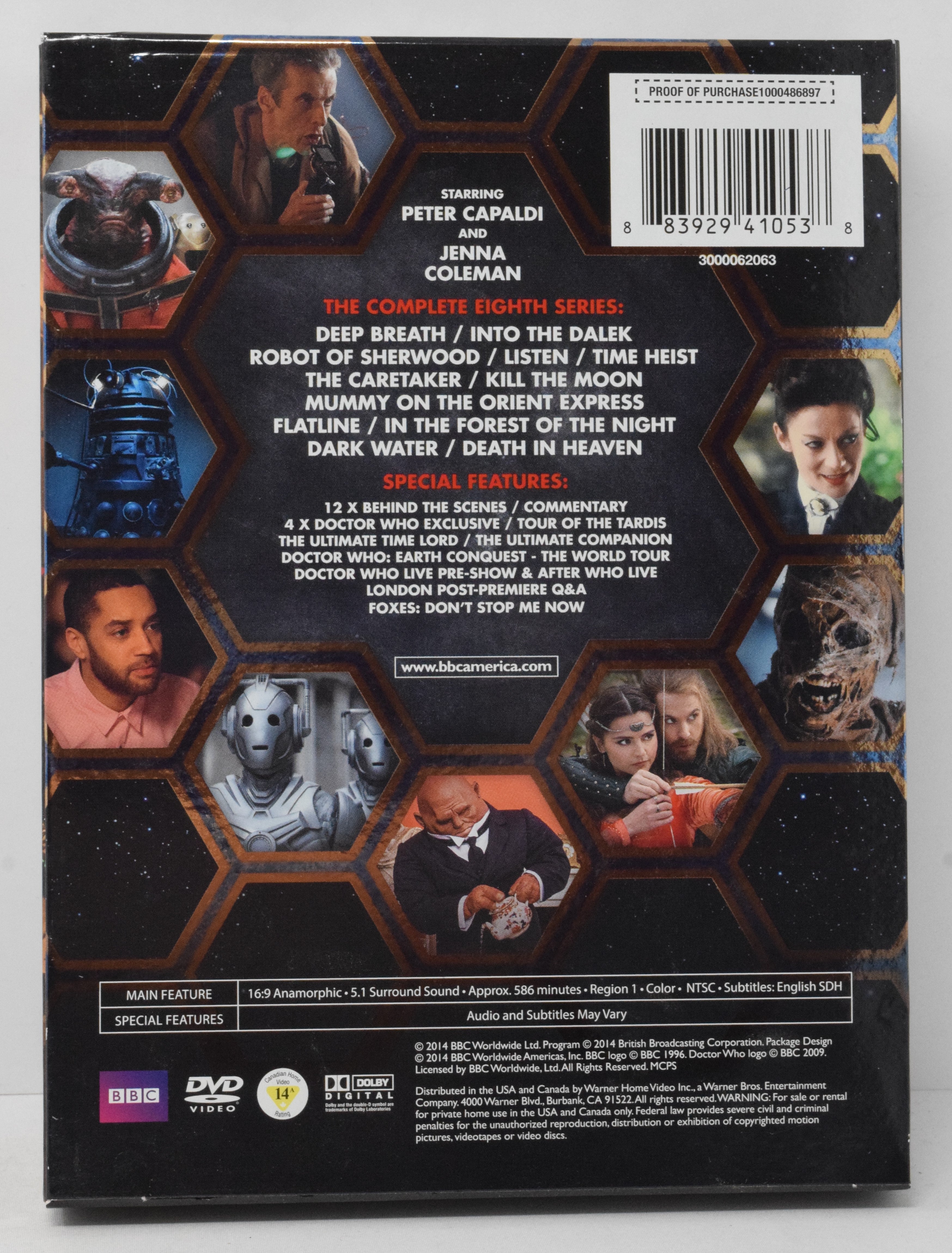 Doctor Who The Complete Eighth Series DVD 5 Disc Set BBC