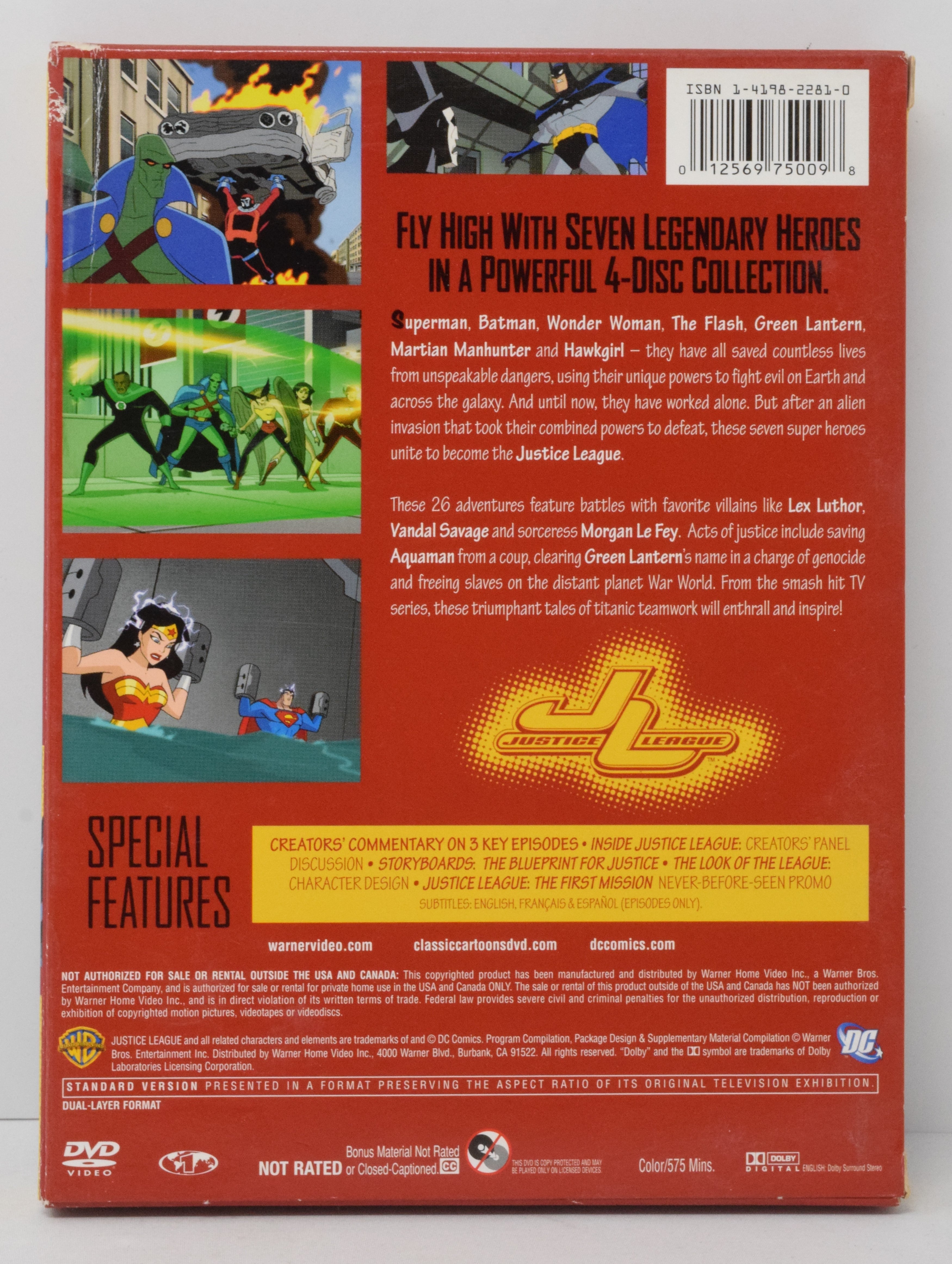 Justice League Unlimted Season One DVD 4 Discs