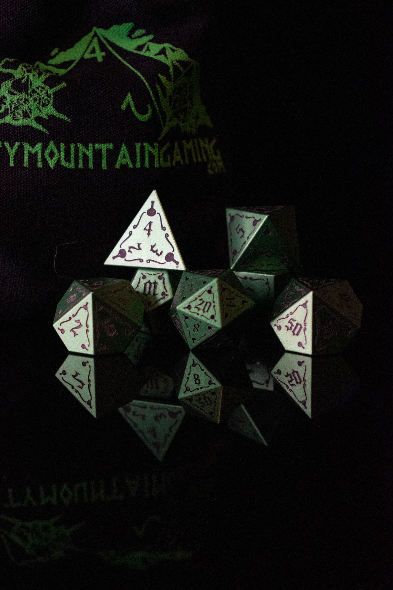 The Mad Scientist Aluminum Metal Dice Set
