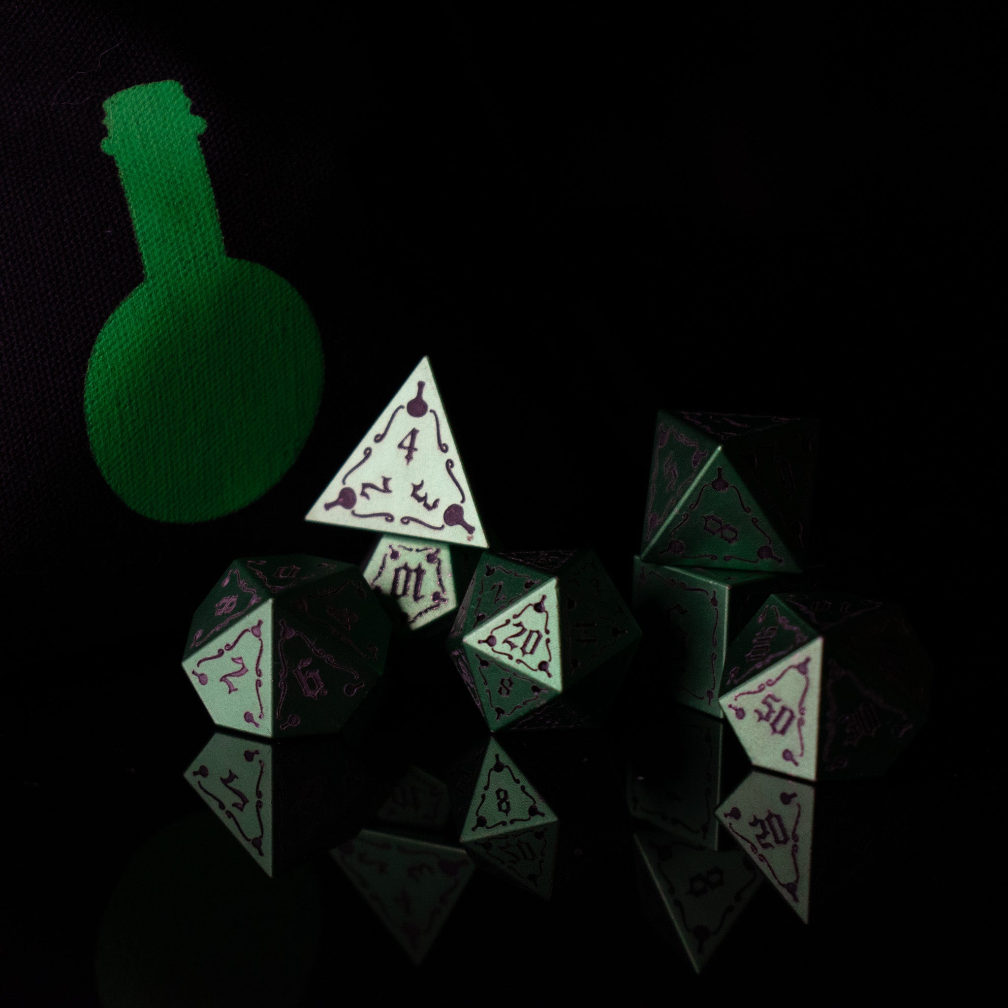 The Mad Scientist Aluminum Metal Dice Set