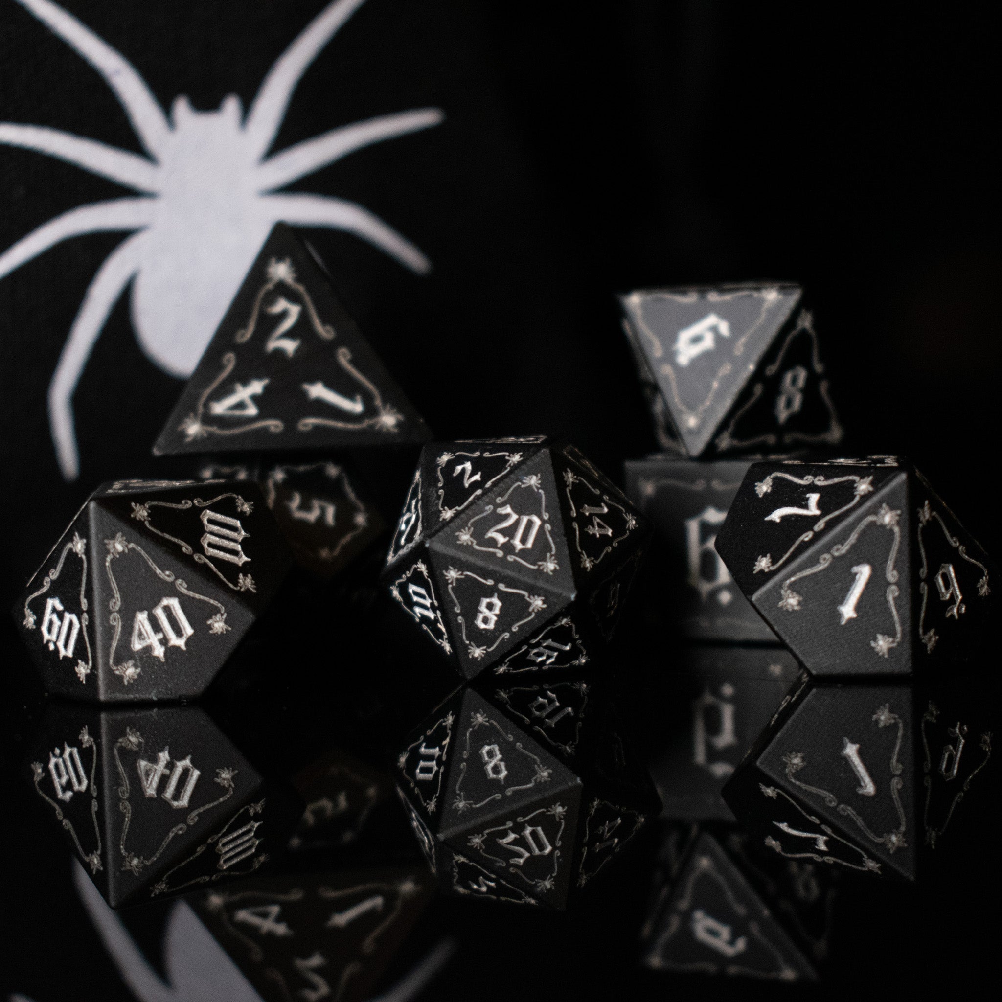 The Spider Aluminum Metal Dice Set