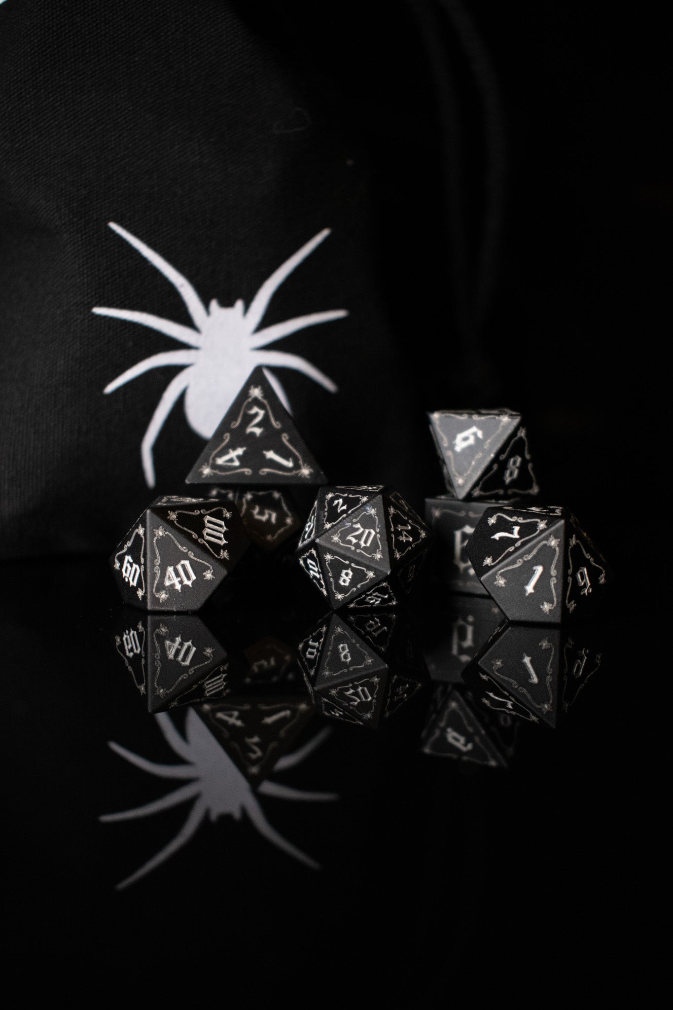 The Spider Aluminum Metal Dice Set