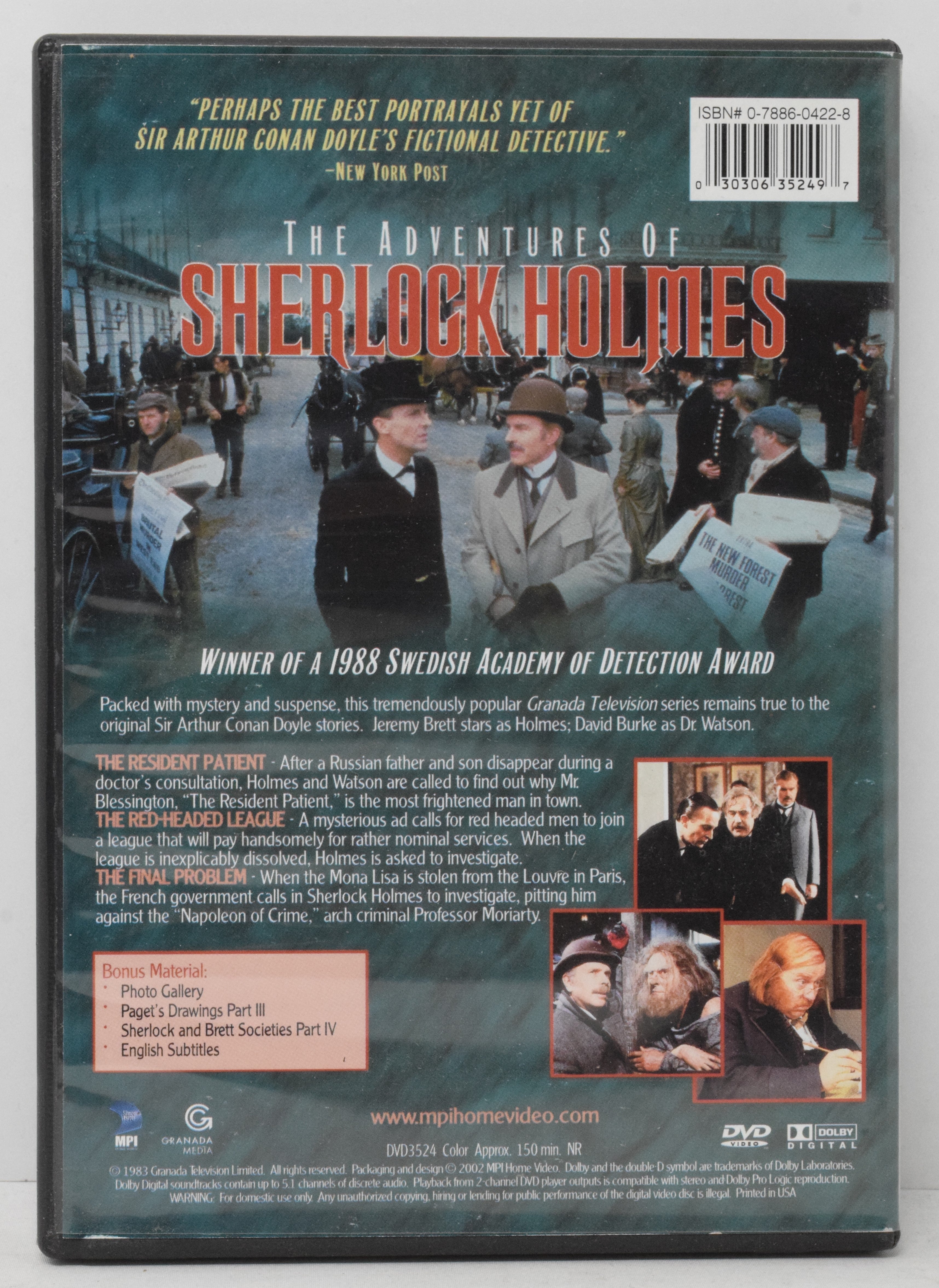 The Adventures of Sherlock Homes DVD Volume Five