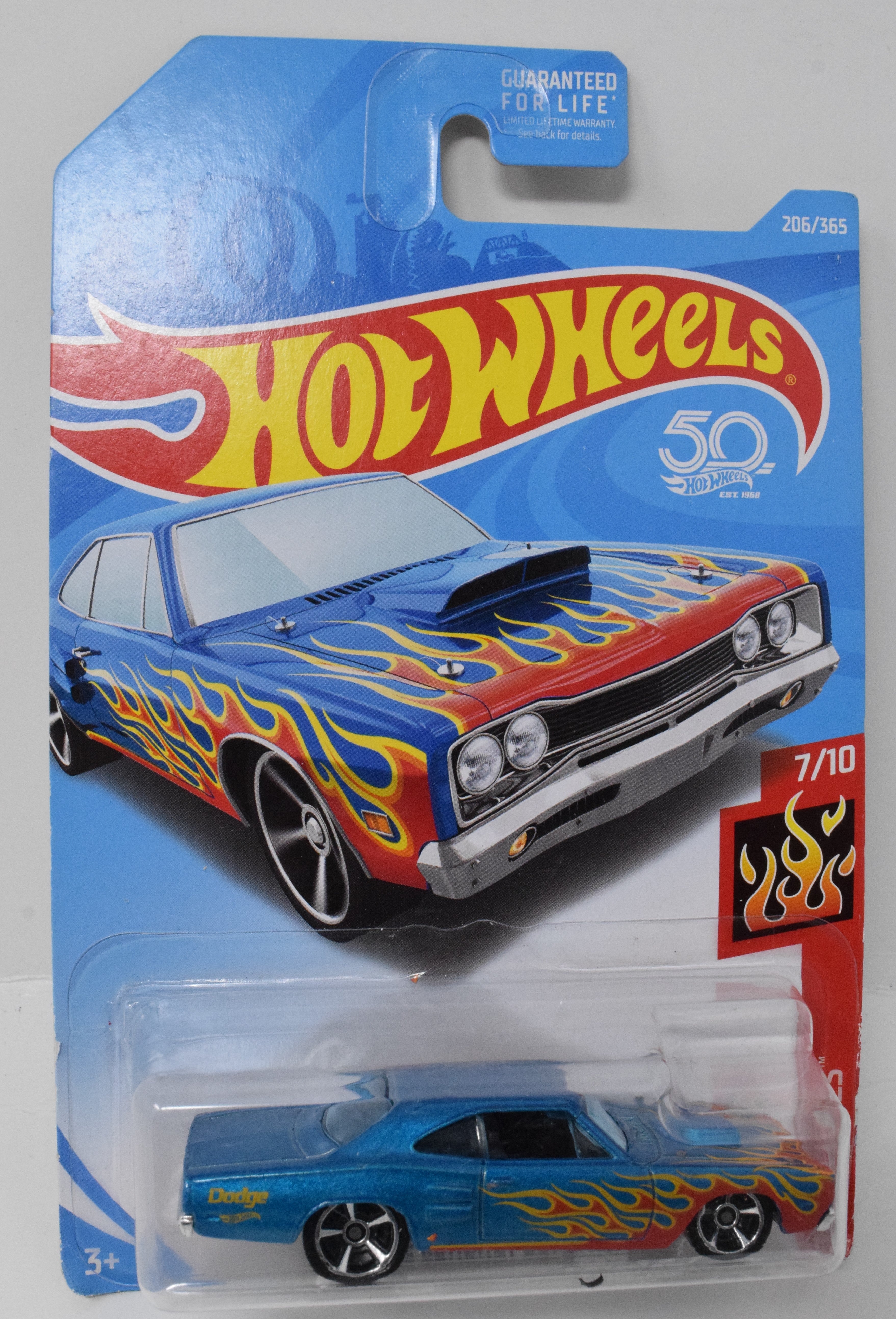 Hot Wheels 69 Dodge Coronet Superbee HW Flames 7/10 206 9/10 DieCast Car New