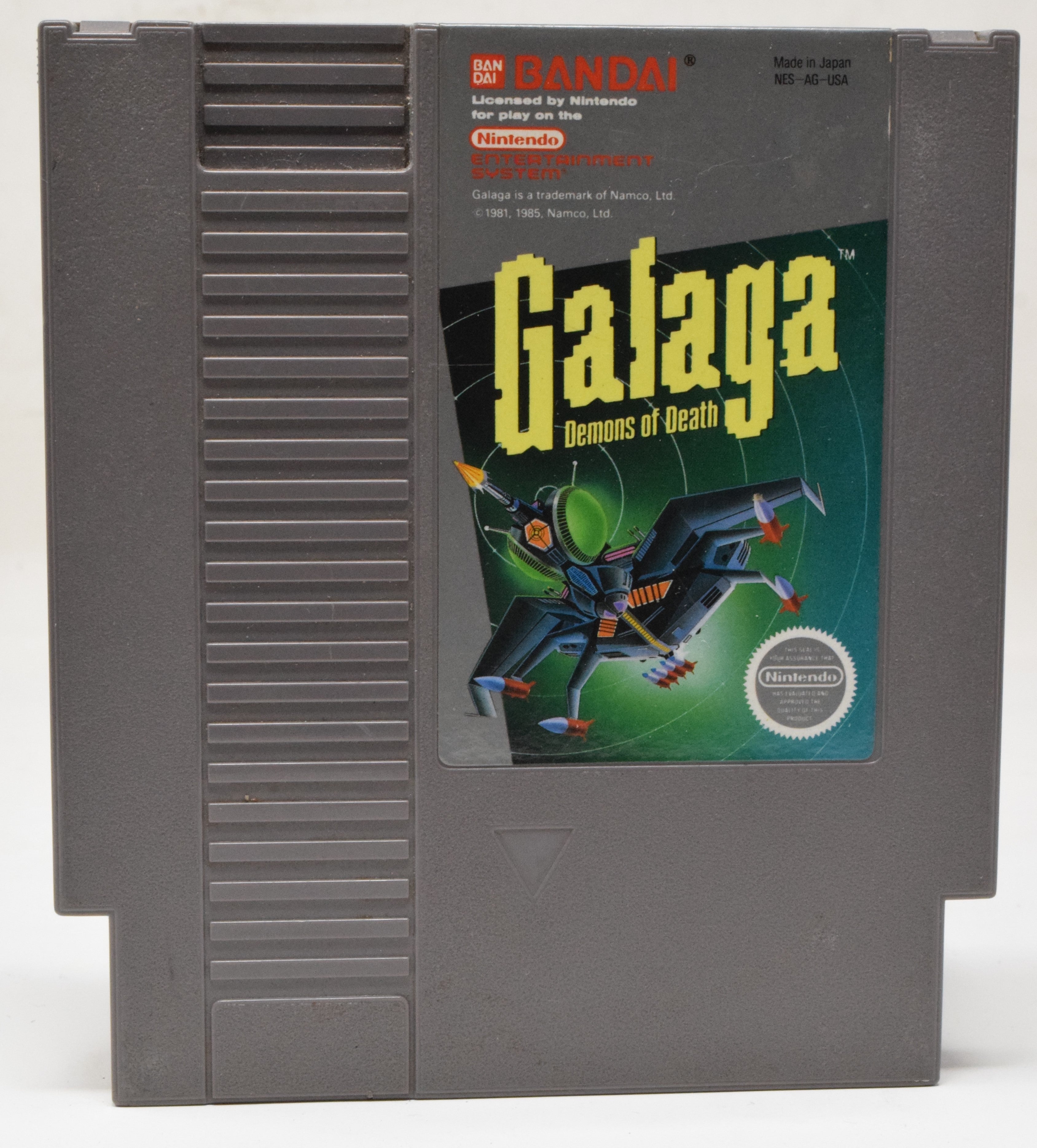 Nintendo NES Galaga Demons Of Death Bandai Video Game Cartridge