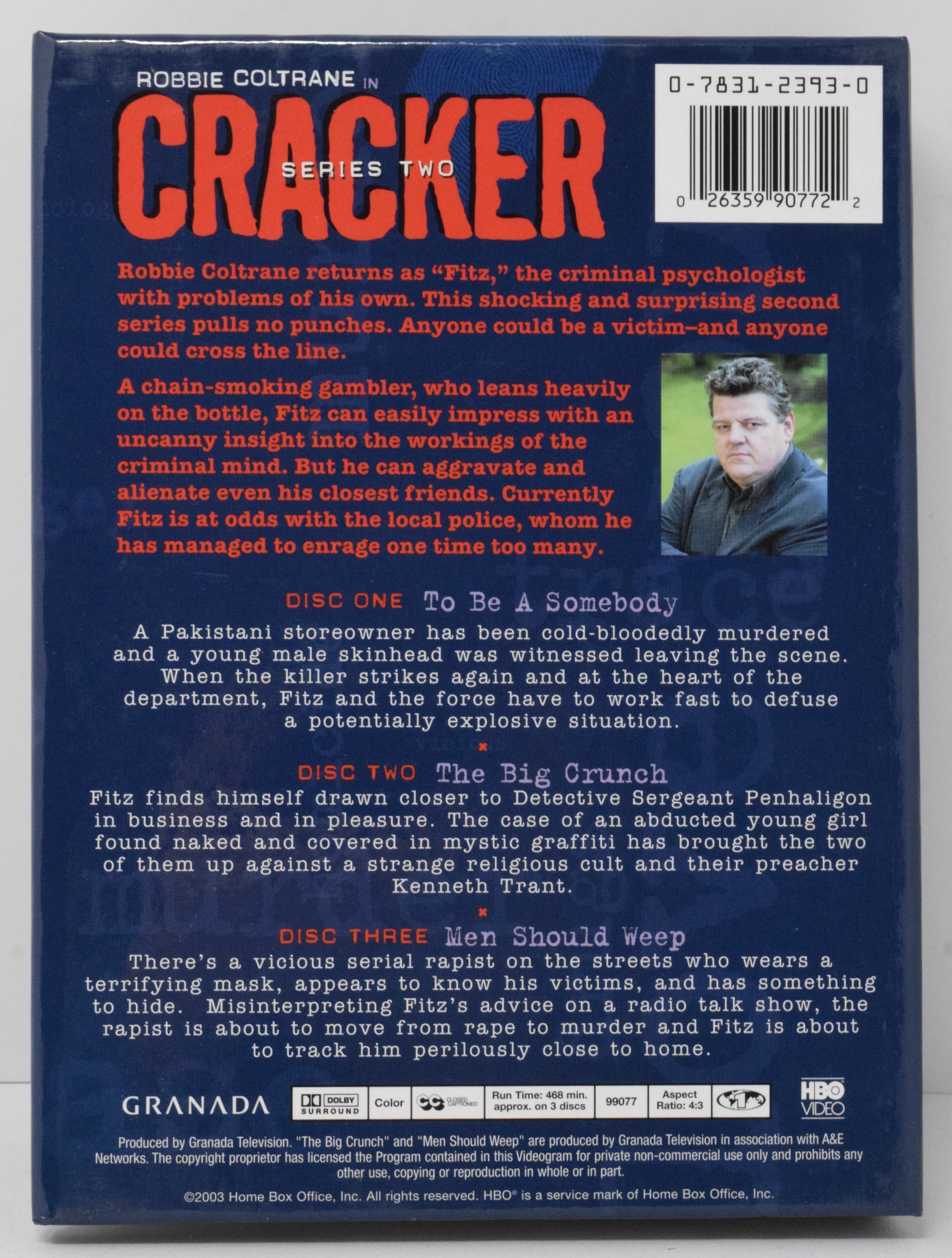 Robbie Coltrane in Cracker Series Two DVD