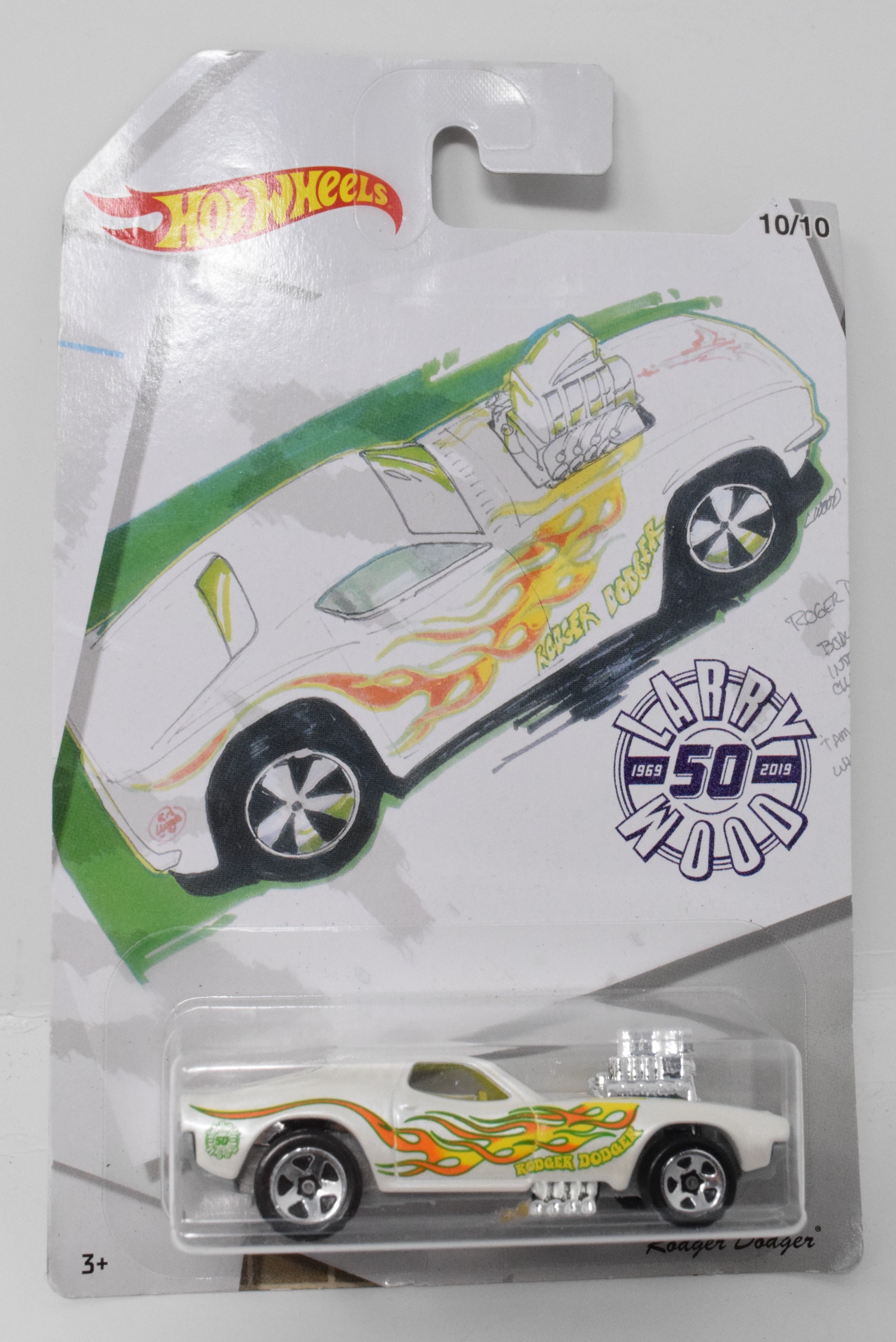 Hot Wheels Rodger Dodger 10/10 White DieCast Car New