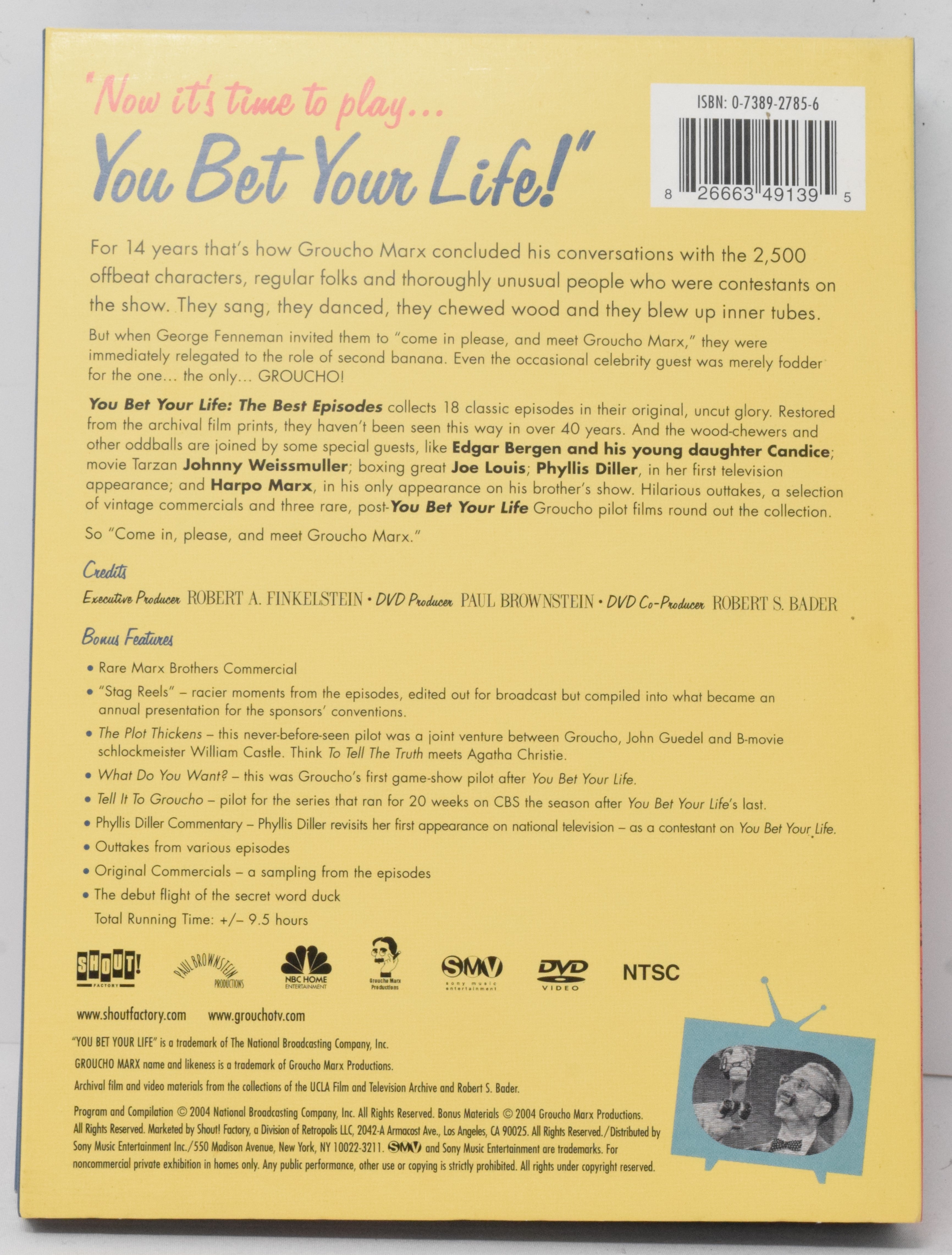 Groucho Marx DVD The Best Episodes You Bet Your Life